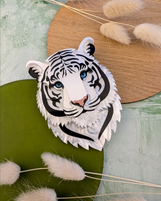 PRE ORDER Statement Tiger Brooch 2026 (White)