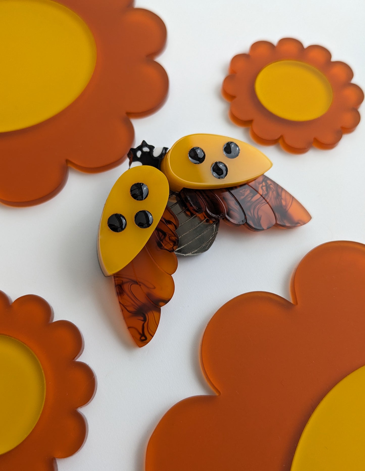 PRE ORDER Ladybird Brooch Yellow