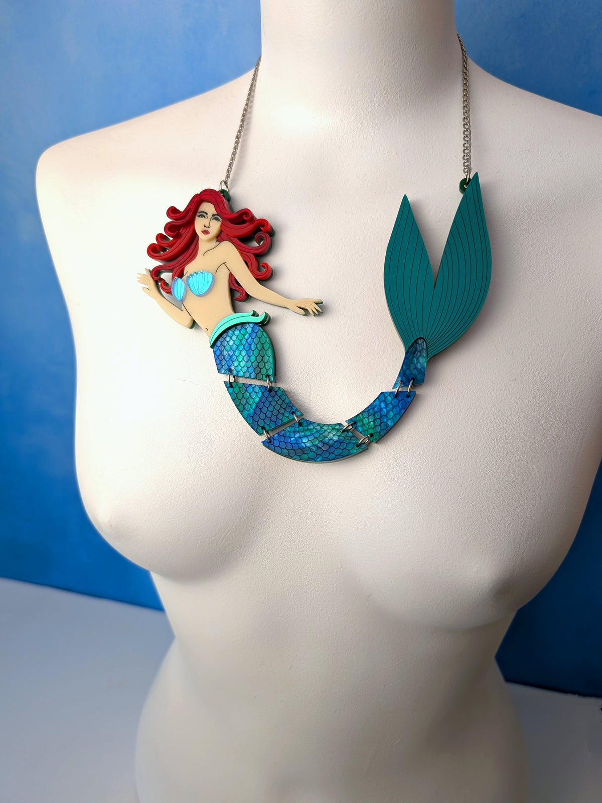 PRE ORDER Statement Articulated Mermaid Necklace (6 colours)