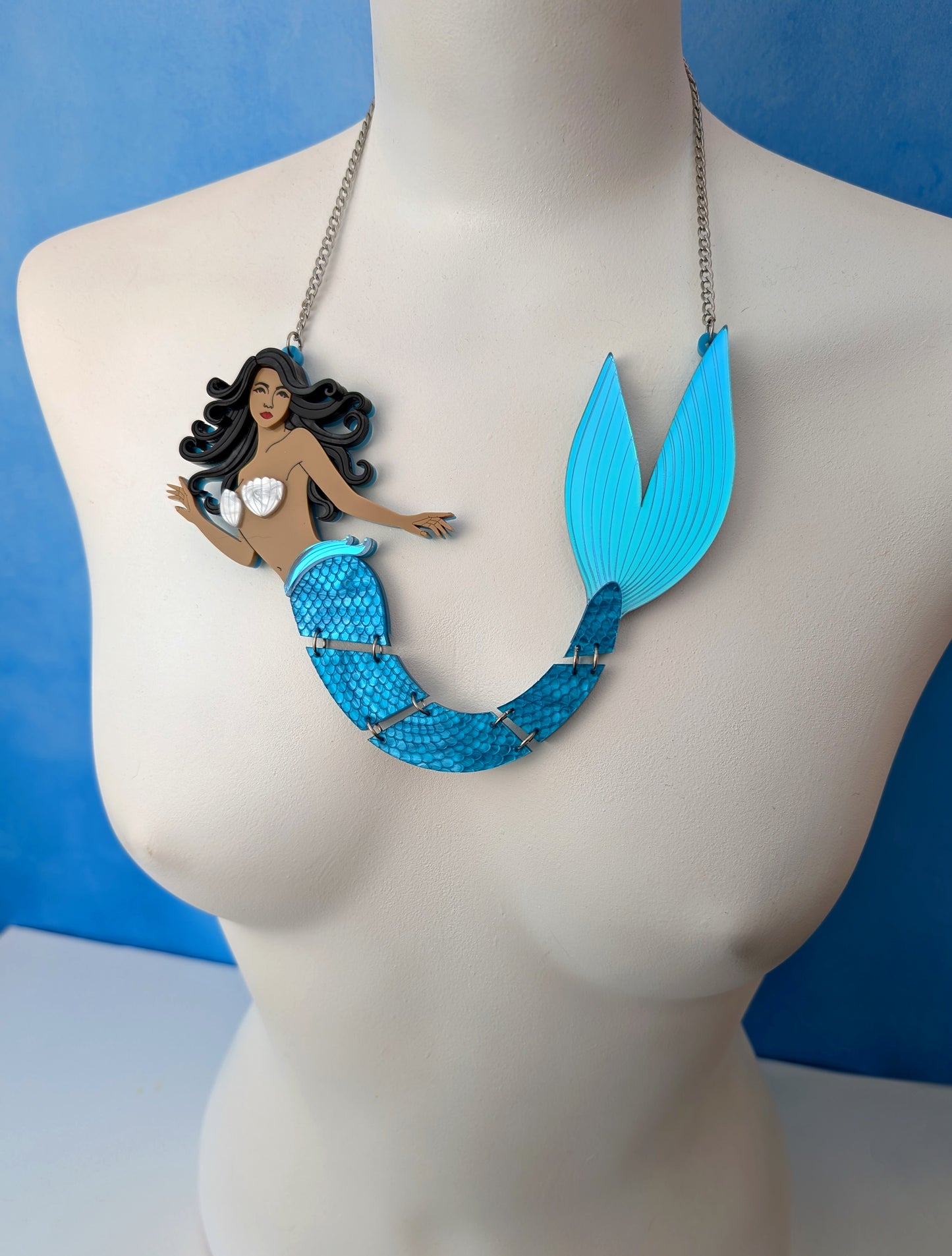 PRE ORDER Statement Articulated Mermaid Necklace (6 colours)