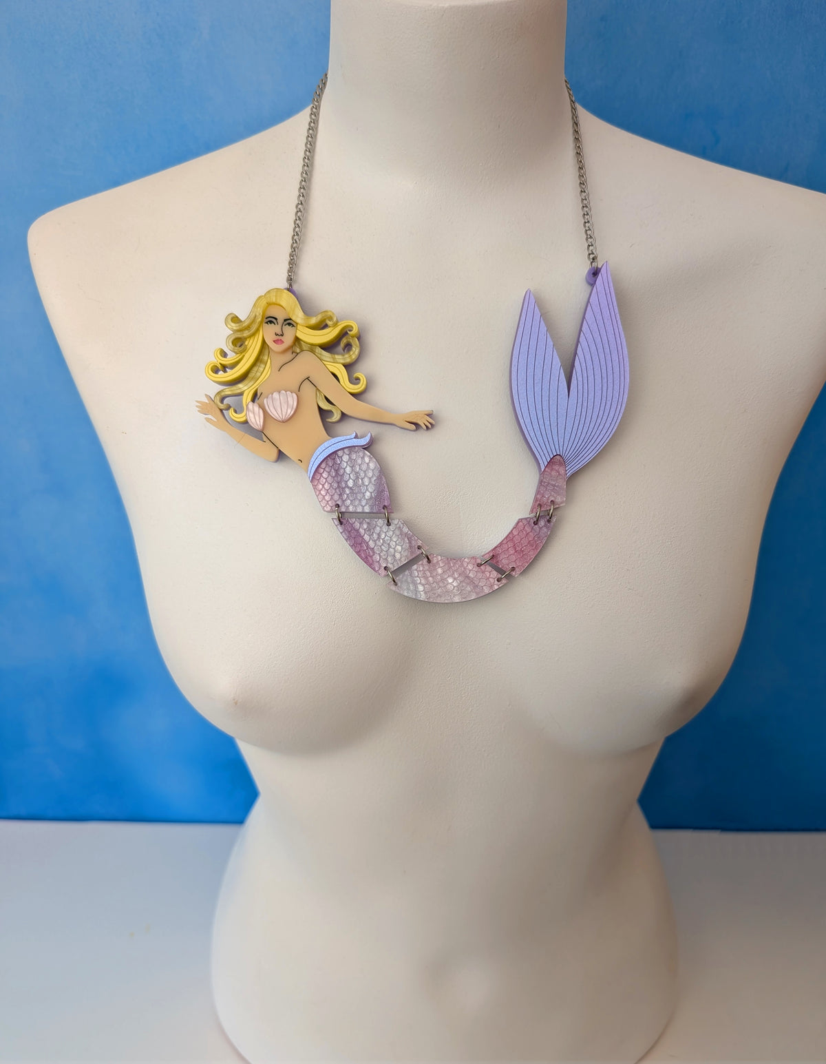 PRE ORDER Statement Articulated Mermaid Necklace (6 colours)