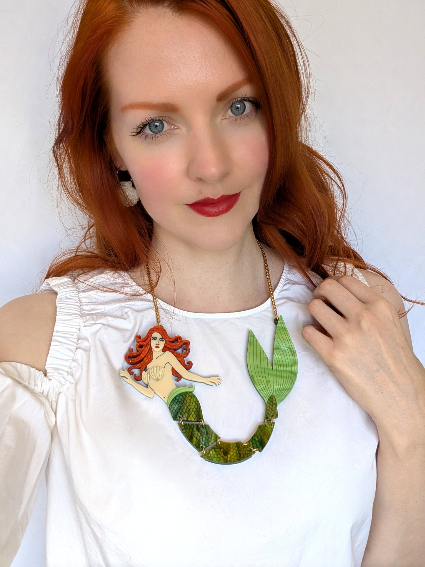 PRE ORDER Statement Articulated Mermaid Necklace (6 colours)
