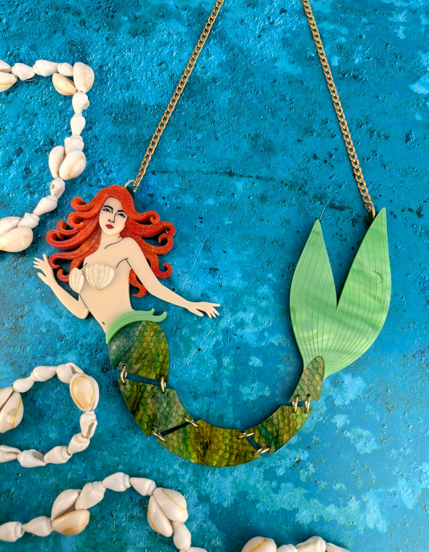 PRE ORDER Statement Articulated Mermaid Necklace (6 colours)