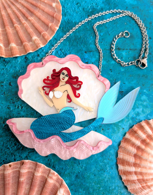 PRE ORDER Mermaid In Shell Necklace