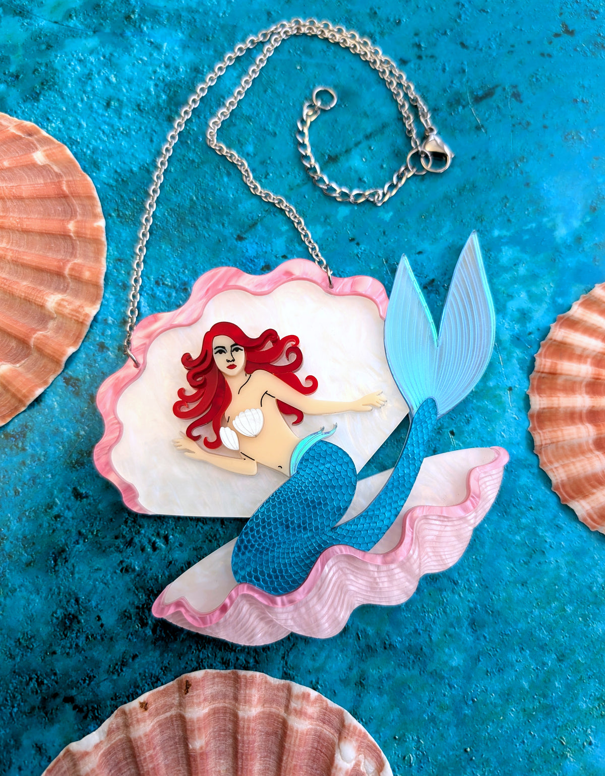 PRE ORDER Mermaid In Shell Necklace