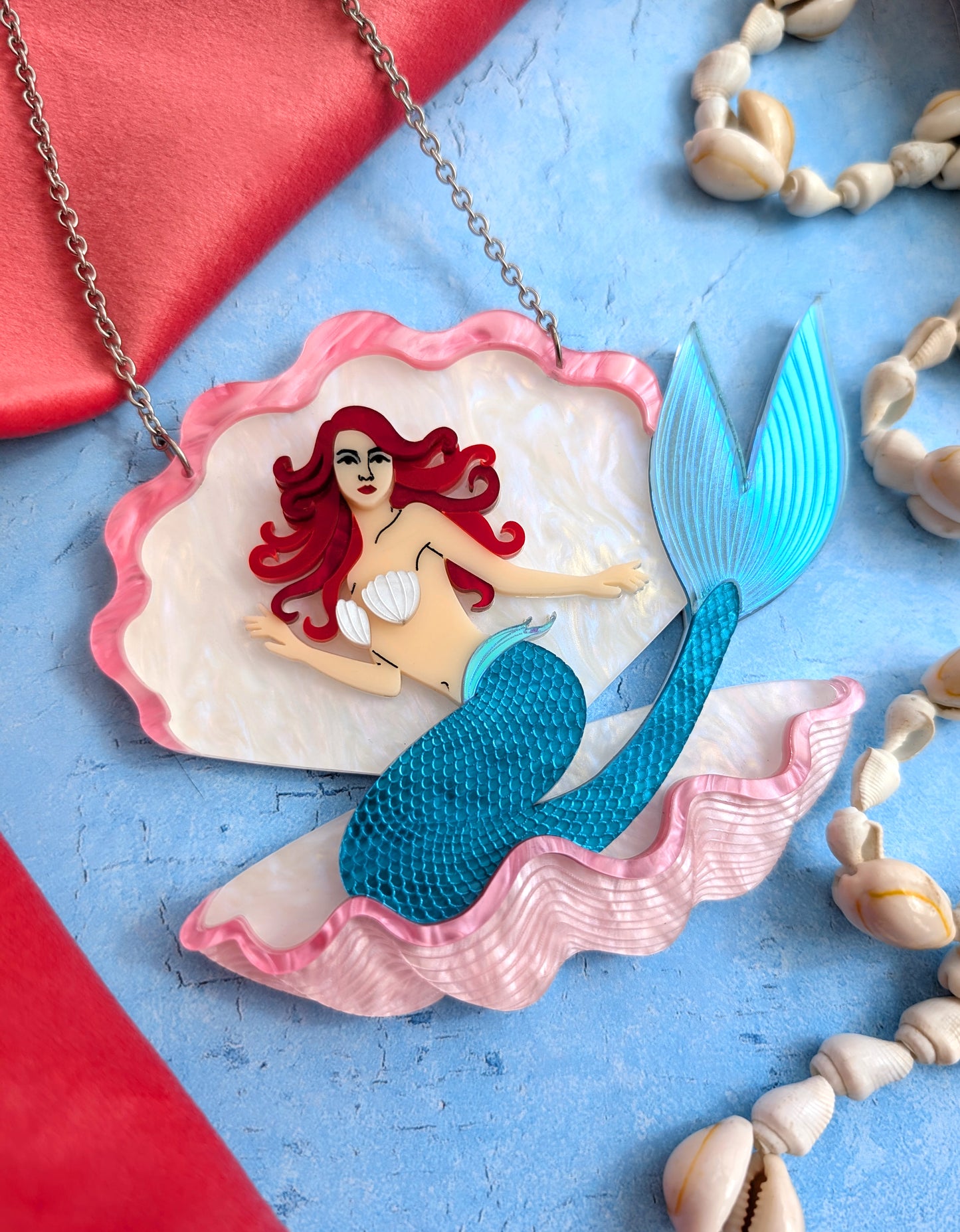 PRE ORDER Mermaid In Shell Necklace