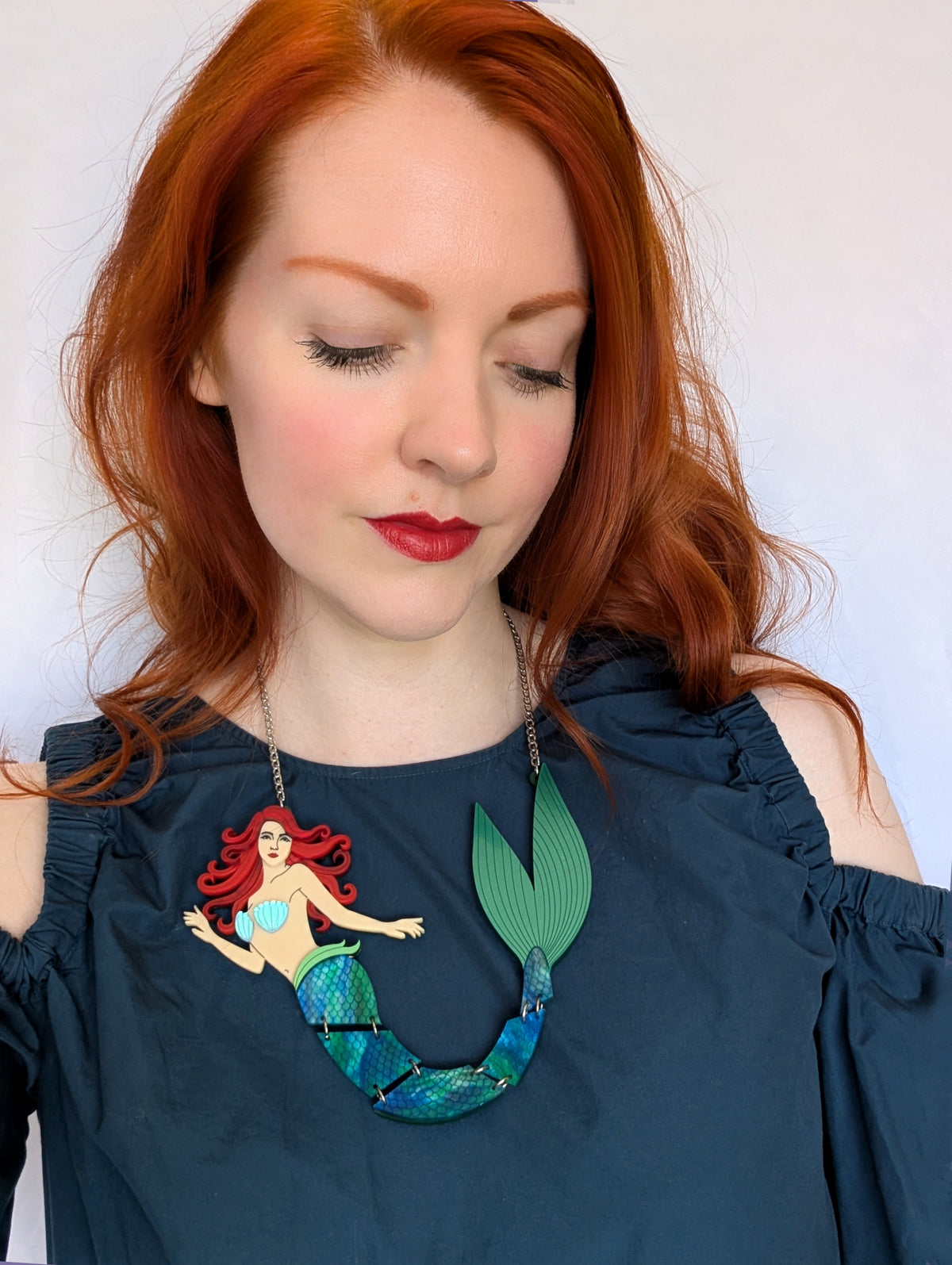 PRE ORDER Statement Articulated Mermaid Necklace (6 colours)