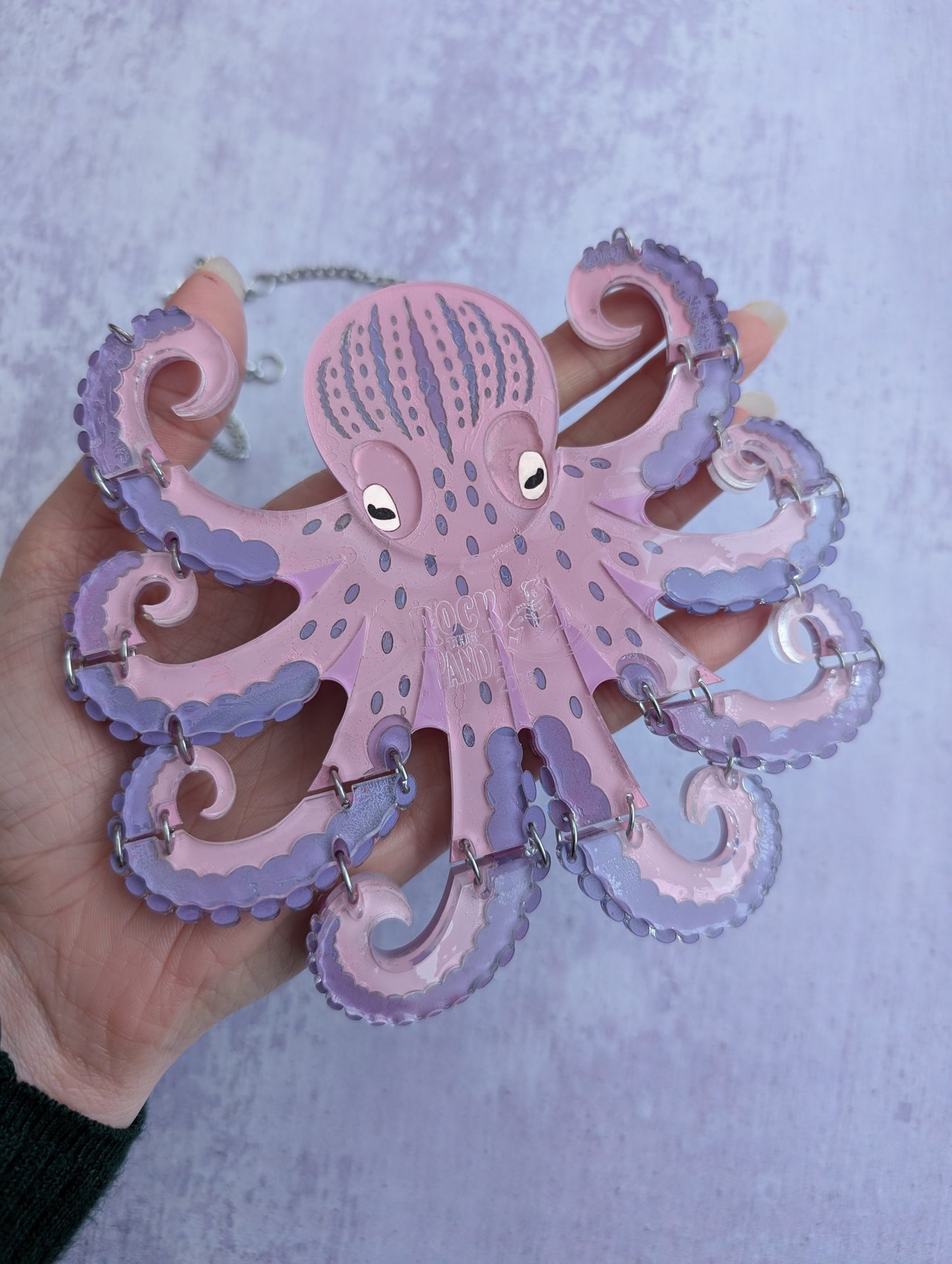 PRE ORDER Statement Octopus Necklace Iridescent LILAC