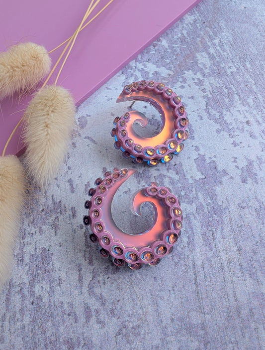 PRE ORDER Tentacurl Stud Earrings LILAC