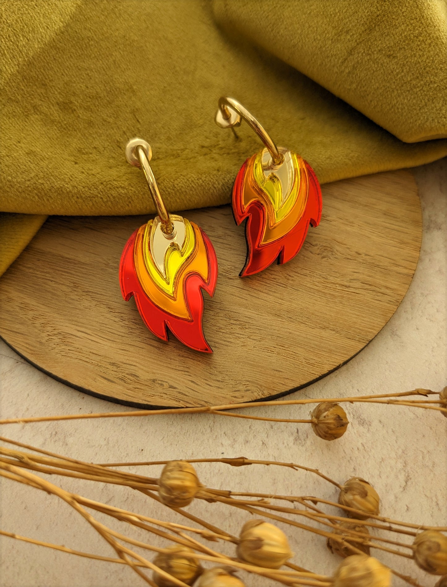 PRE ORDER Flame Hoop Earrings