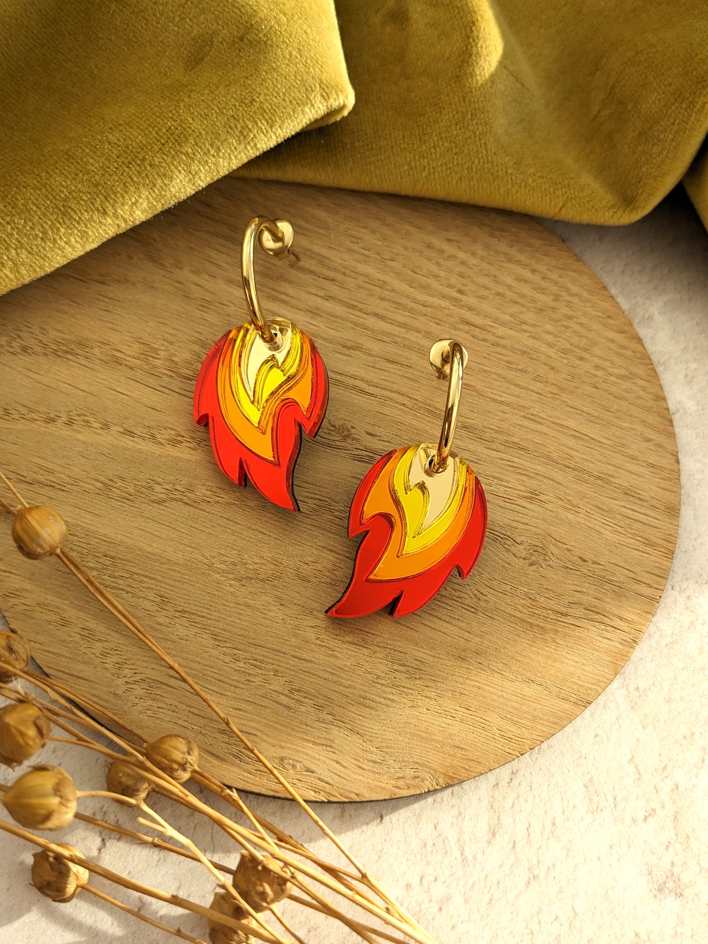 PRE ORDER Flame Hoop Earrings