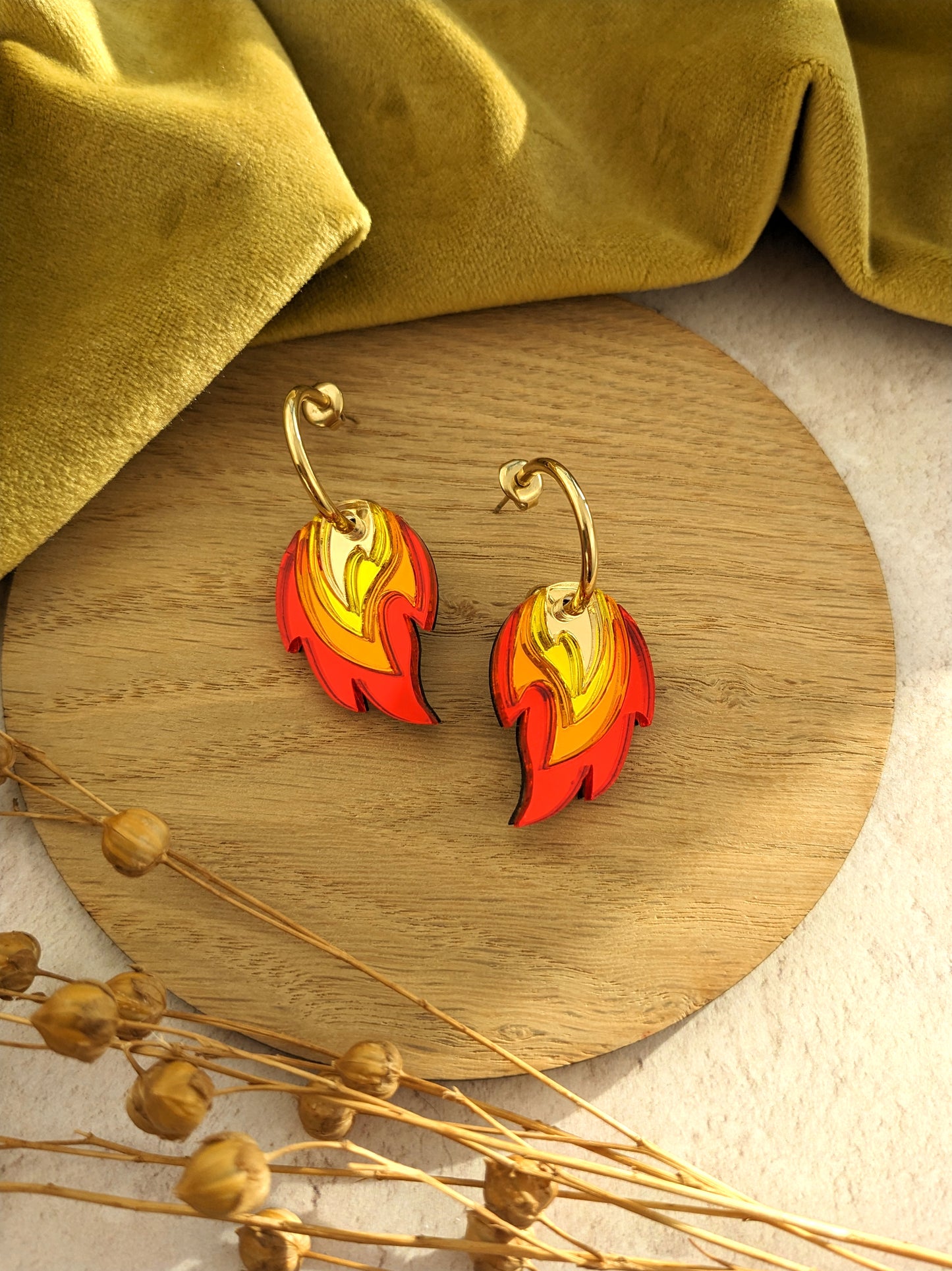 PRE ORDER Flame Hoop Earrings