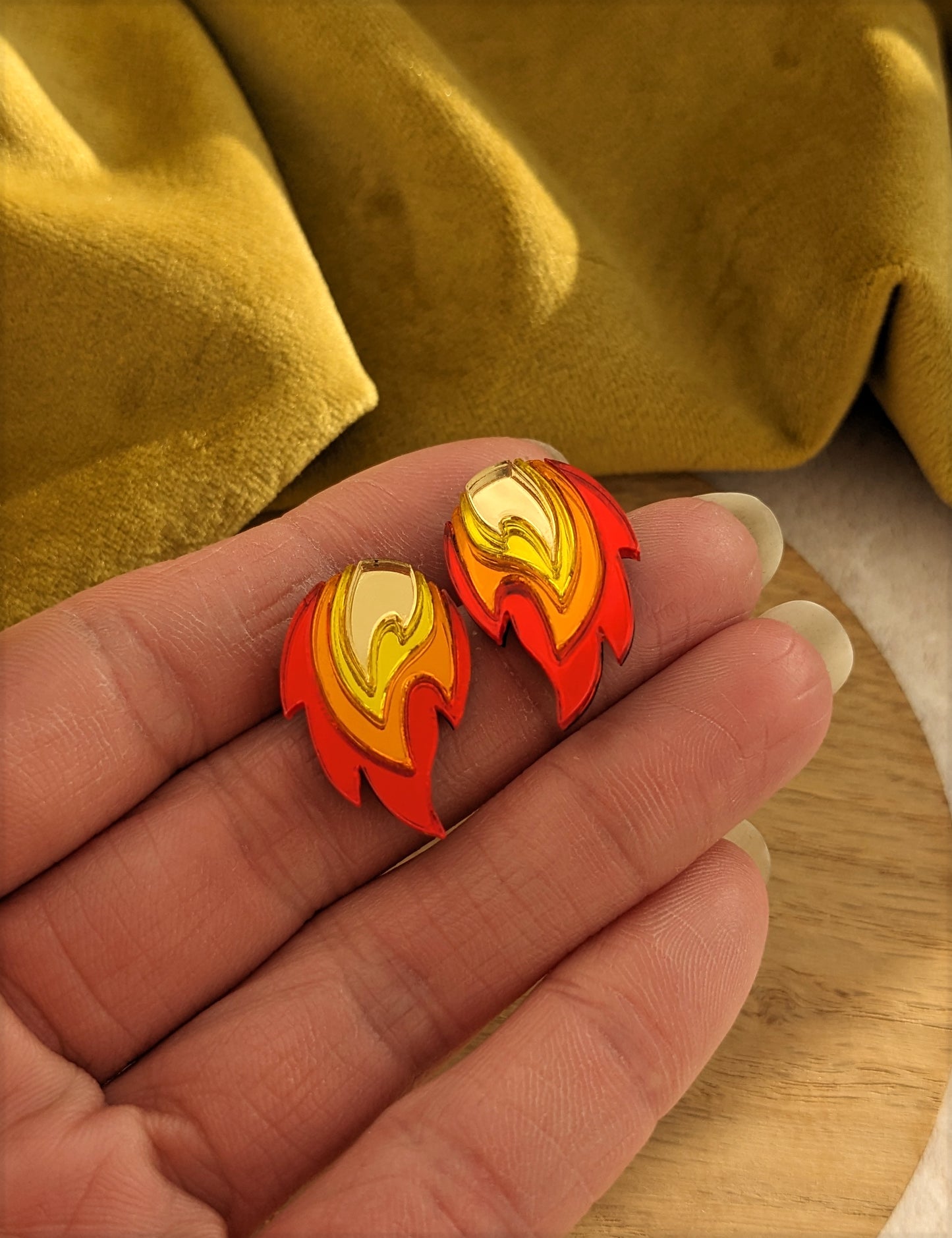 PRE ORDER Flame Studs (2 sizes and flame up or down)