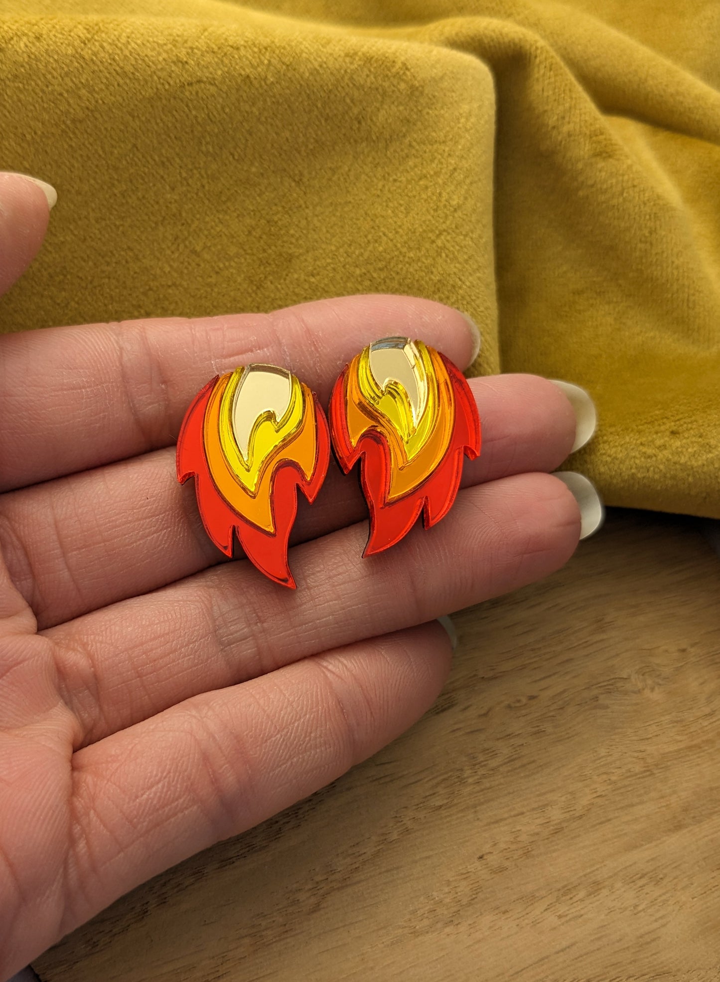 PRE ORDER Flame Studs (2 sizes and flame up or down)