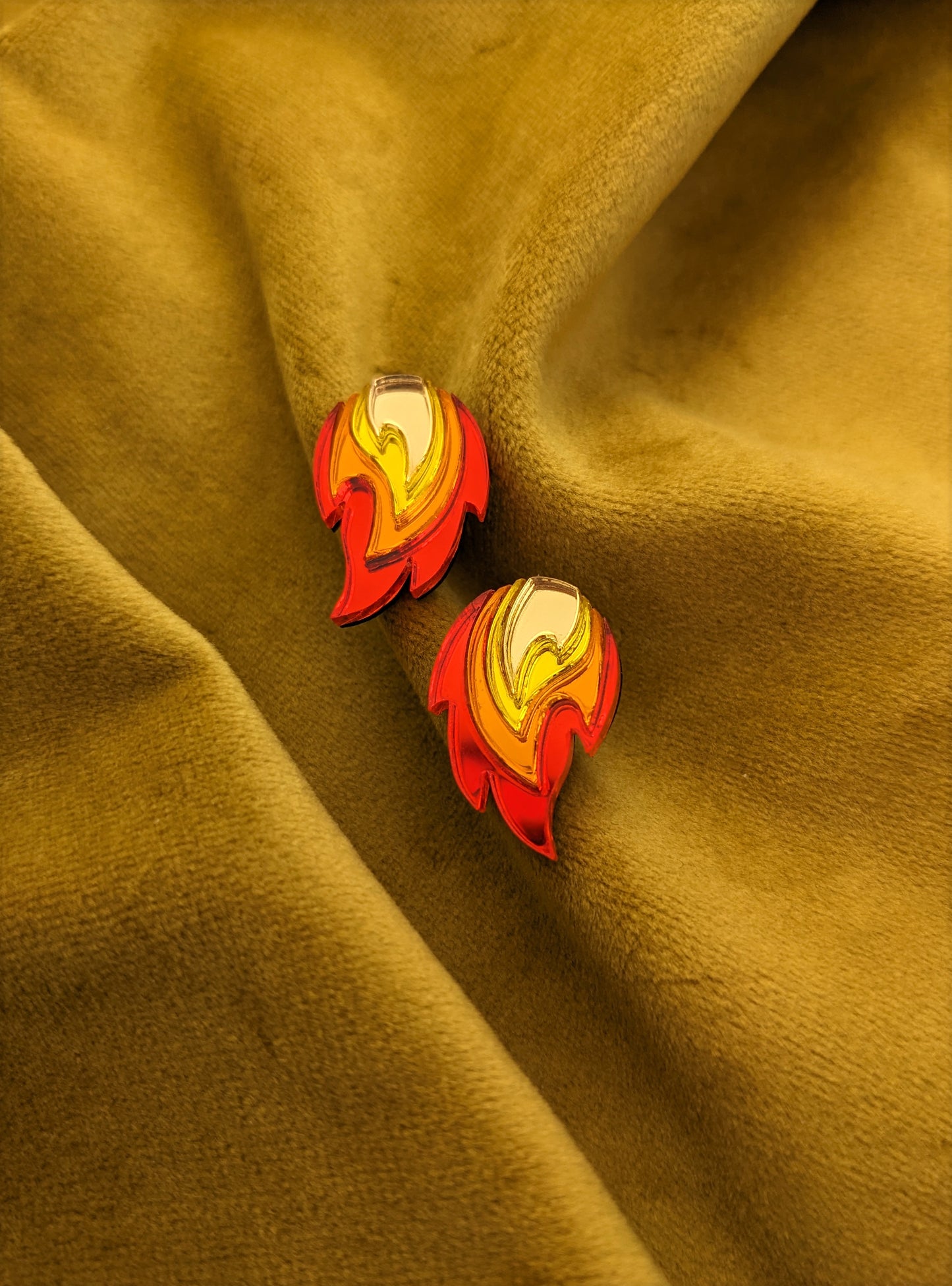 PRE ORDER Flame Studs (2 sizes and flame up or down)