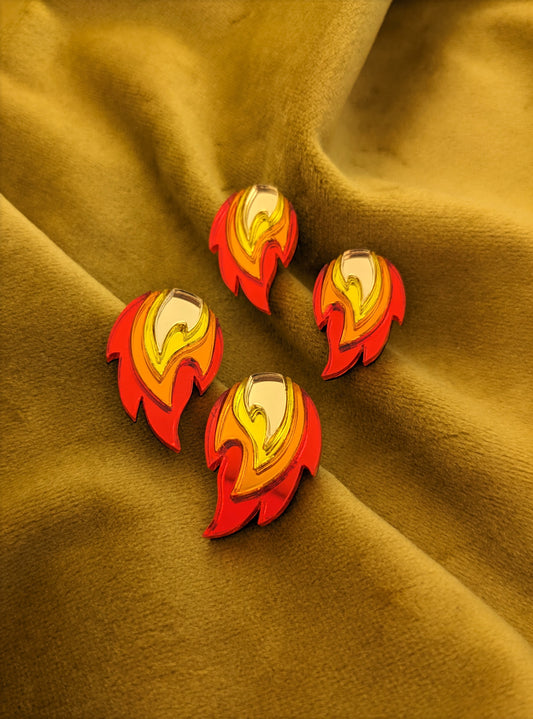 PRE ORDER Flame Studs (2 sizes and flame up or down)