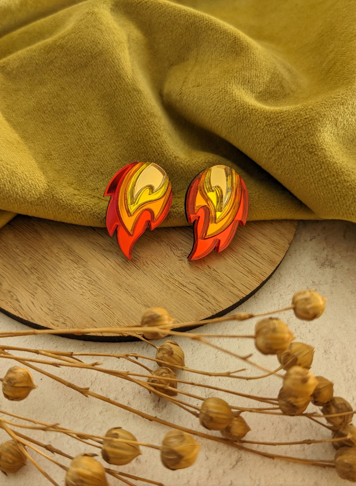 PRE ORDER Flame Studs (2 sizes and flame up or down)