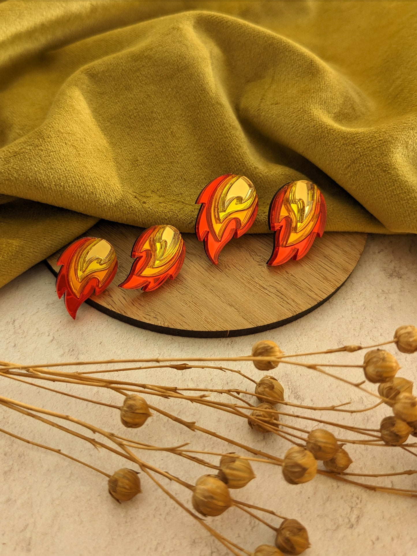 PRE ORDER Flame Studs (2 sizes and flame up or down)