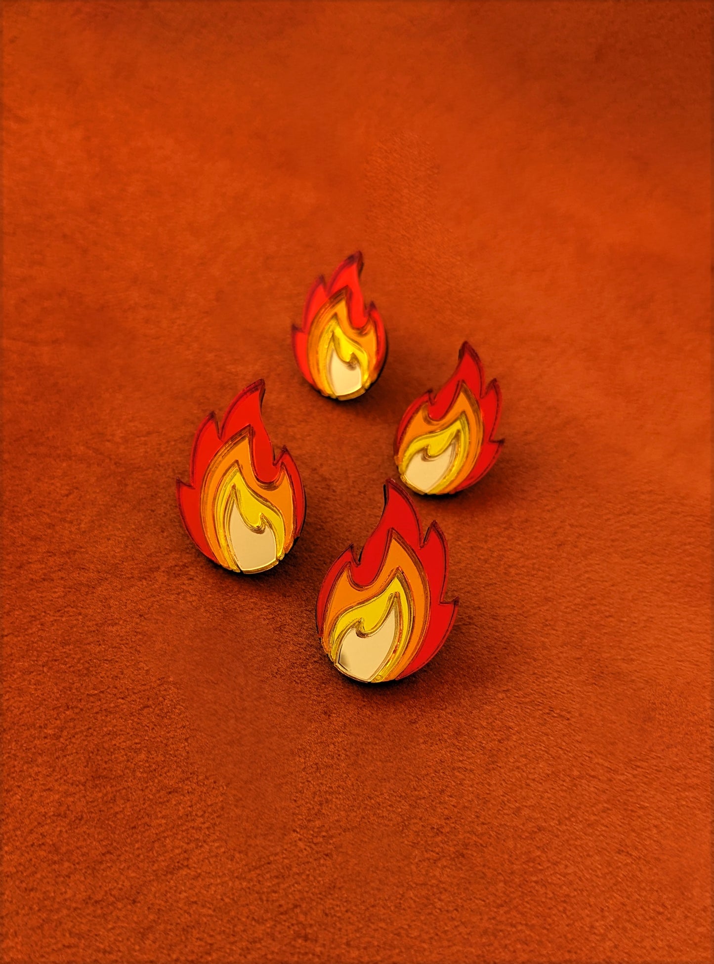 PRE ORDER Flame Studs (2 sizes and flame up or down)