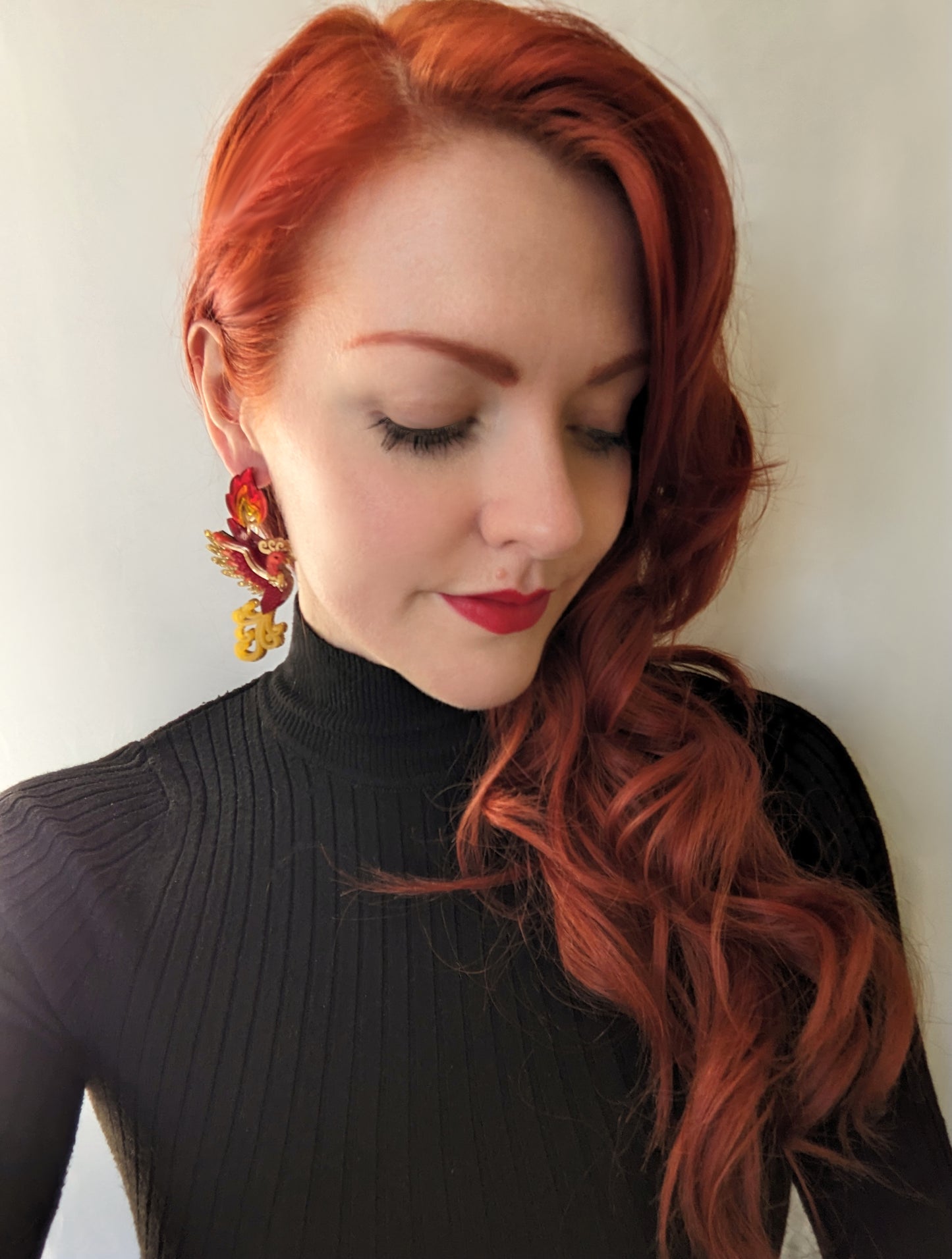 PRE ORDER Phoenix Earrings (choose flame studs or hoops)