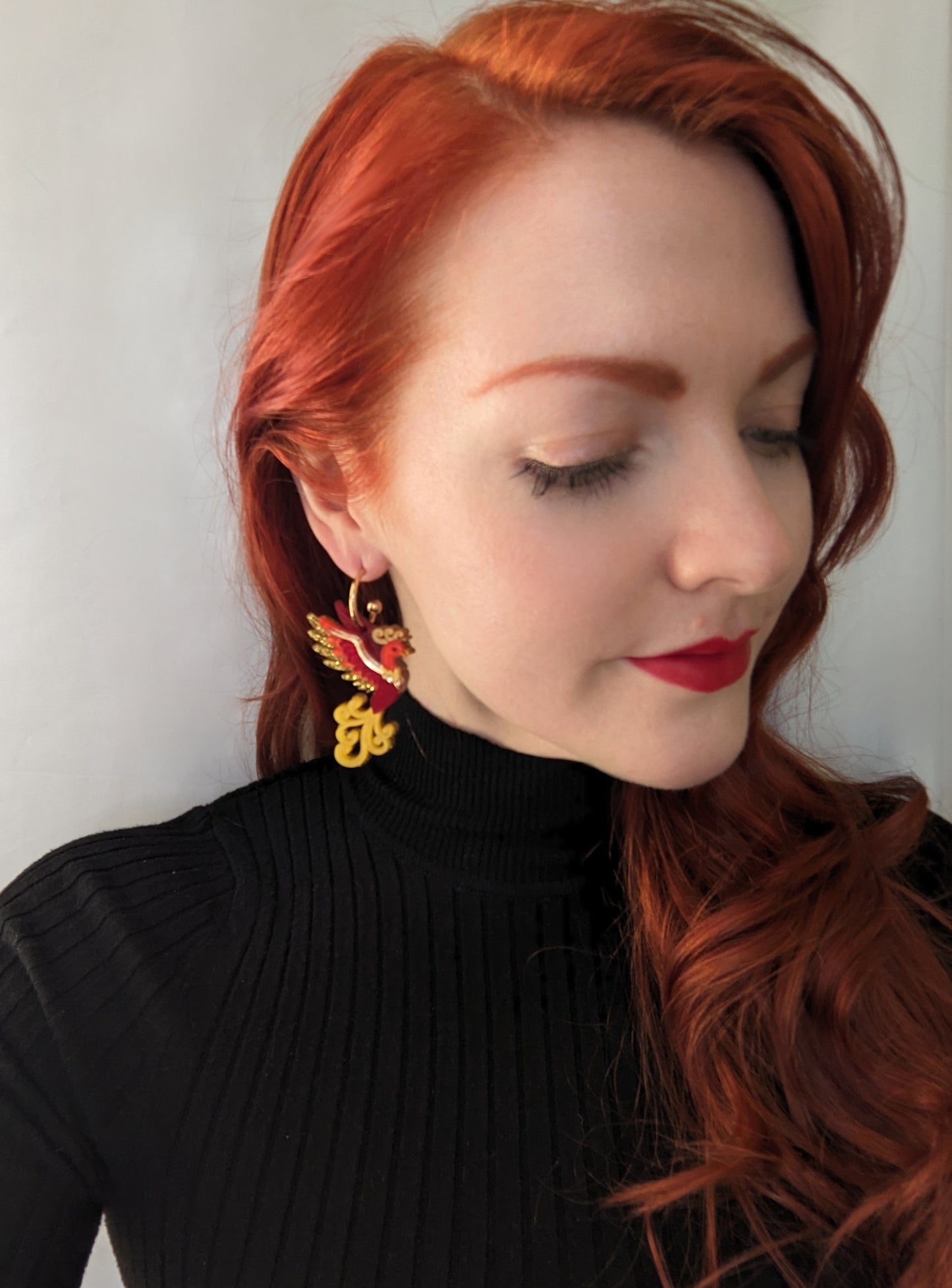 PRE ORDER Phoenix Earrings (choose flame studs or hoops)