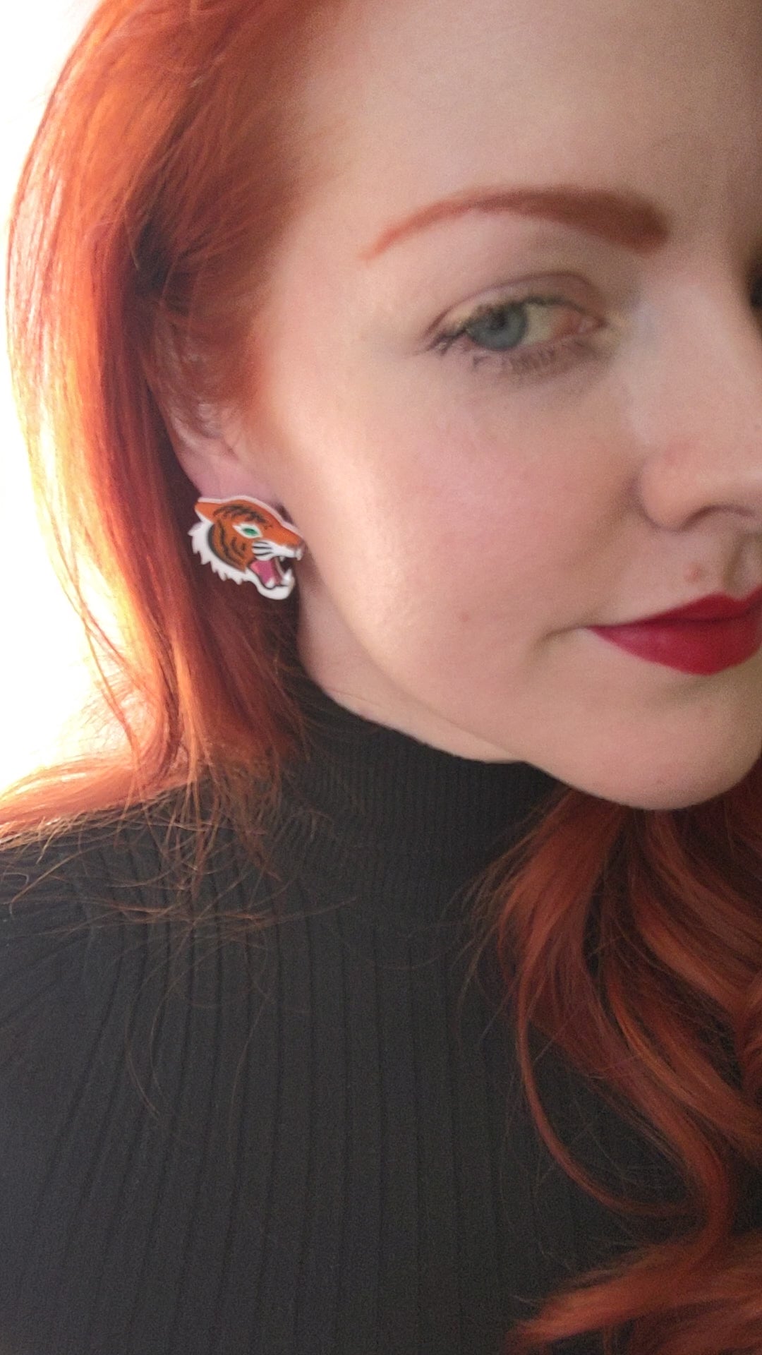 Tiger hot sale earrings studs