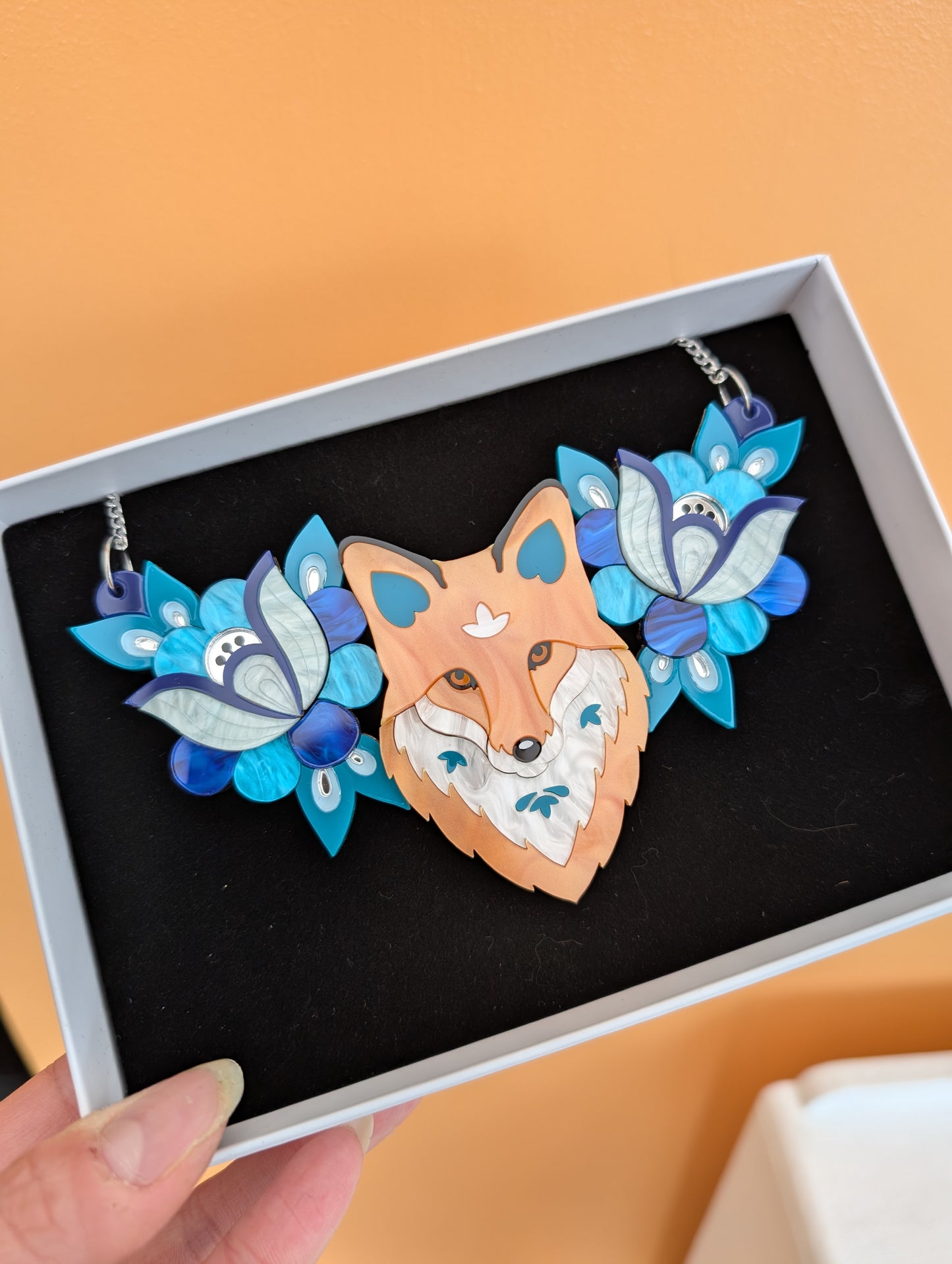 PRE ORDER Folk Fox Bib Necklace - Also added two other colour options