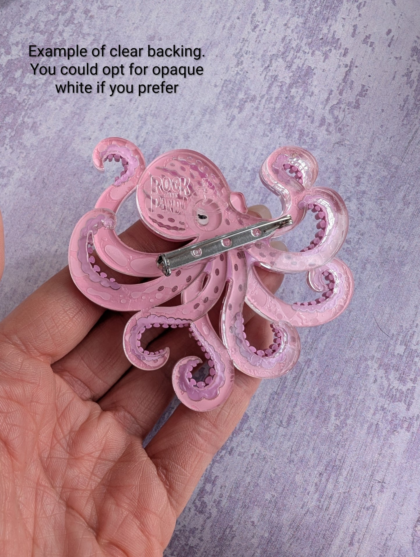 PRE ORDER Octopus Brooch Iridescent LILAC