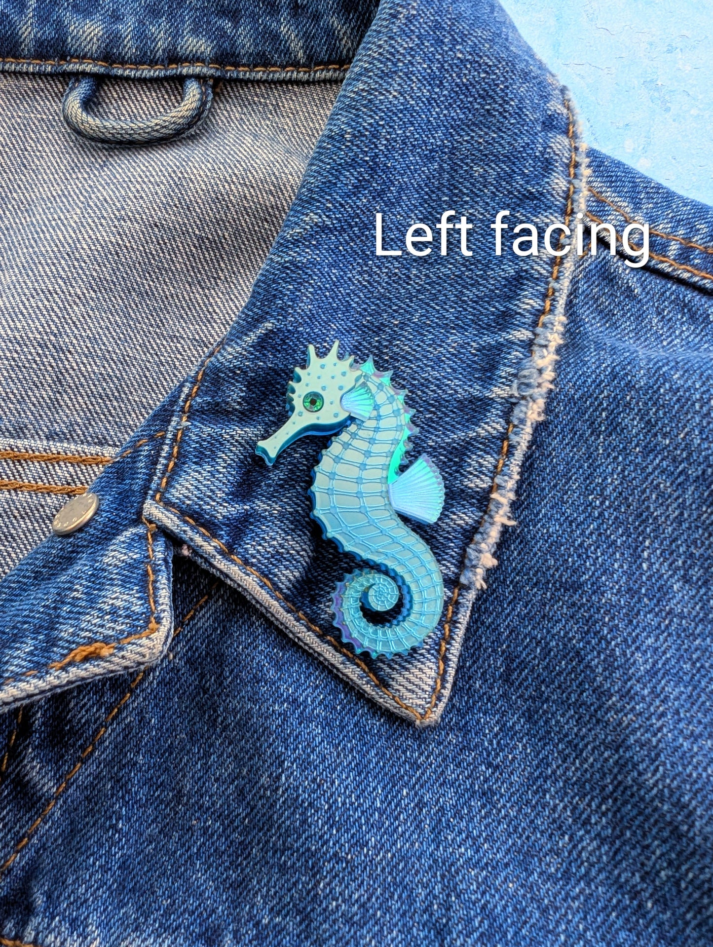 PRE ORDER Single Mini Seahorse Brooch (Same size as statement earrings) 3 Colours