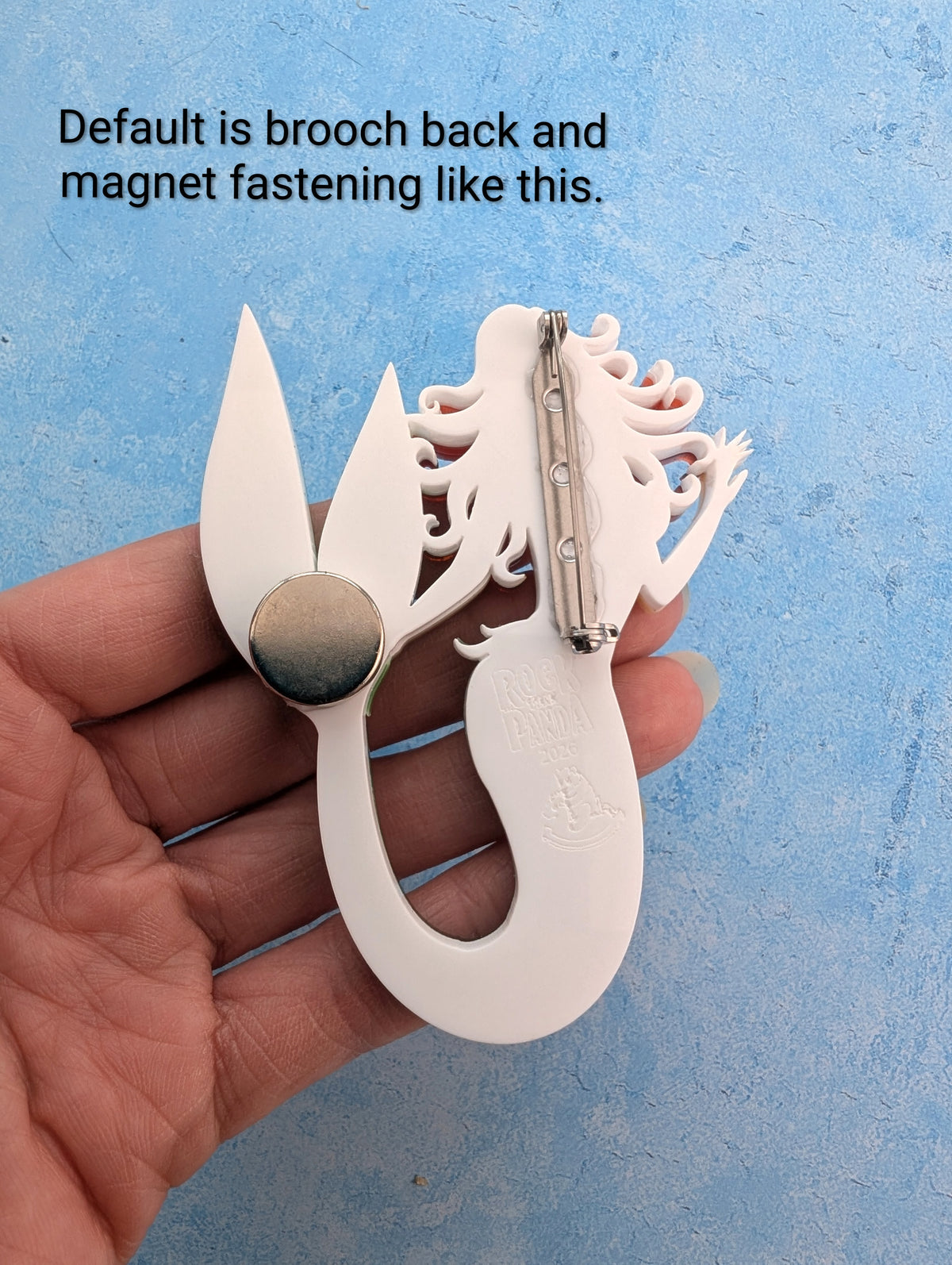 PRE ORDER Mermaid Statement Brooch (5 colours) (brooch back & magnet fastening)