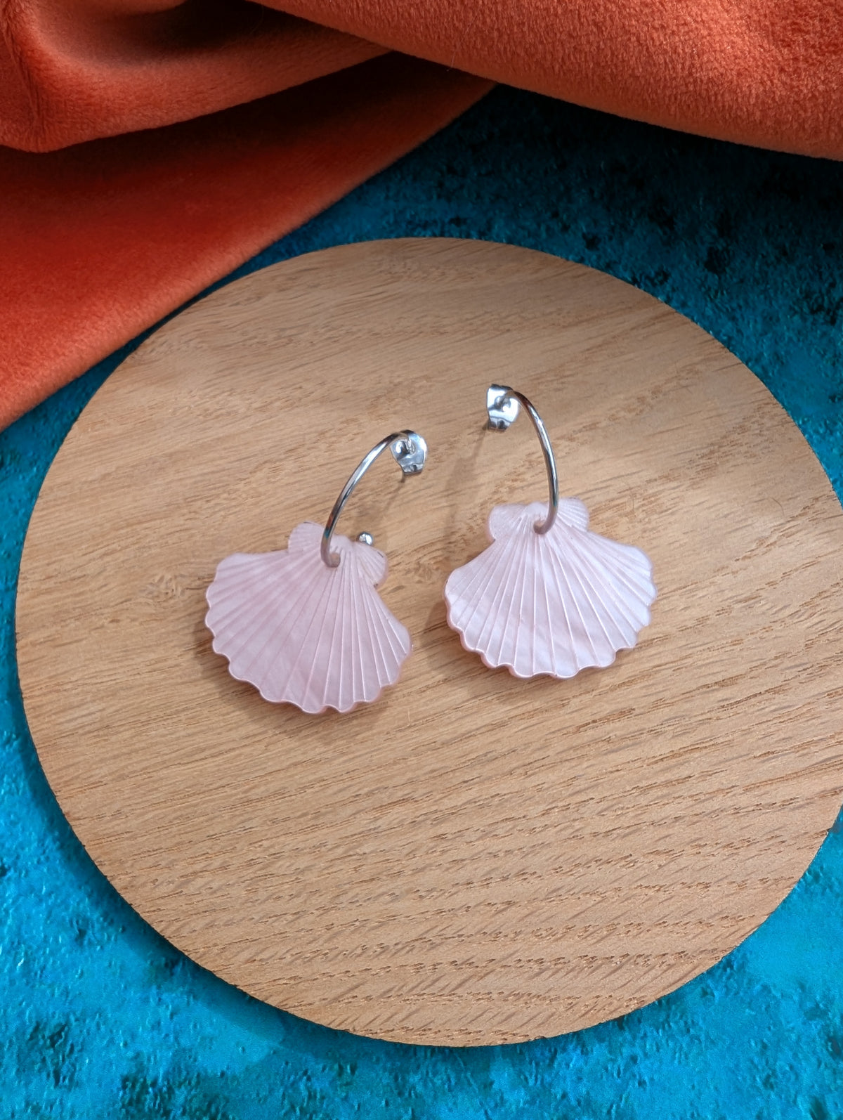 Shell Hoop Earrings (5 colours)
