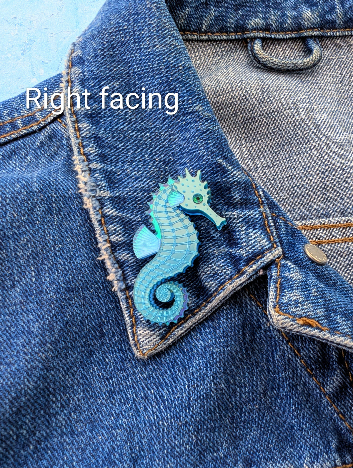 PRE ORDER Single Mini Seahorse Brooch (Same size as statement earrings) 3 Colours