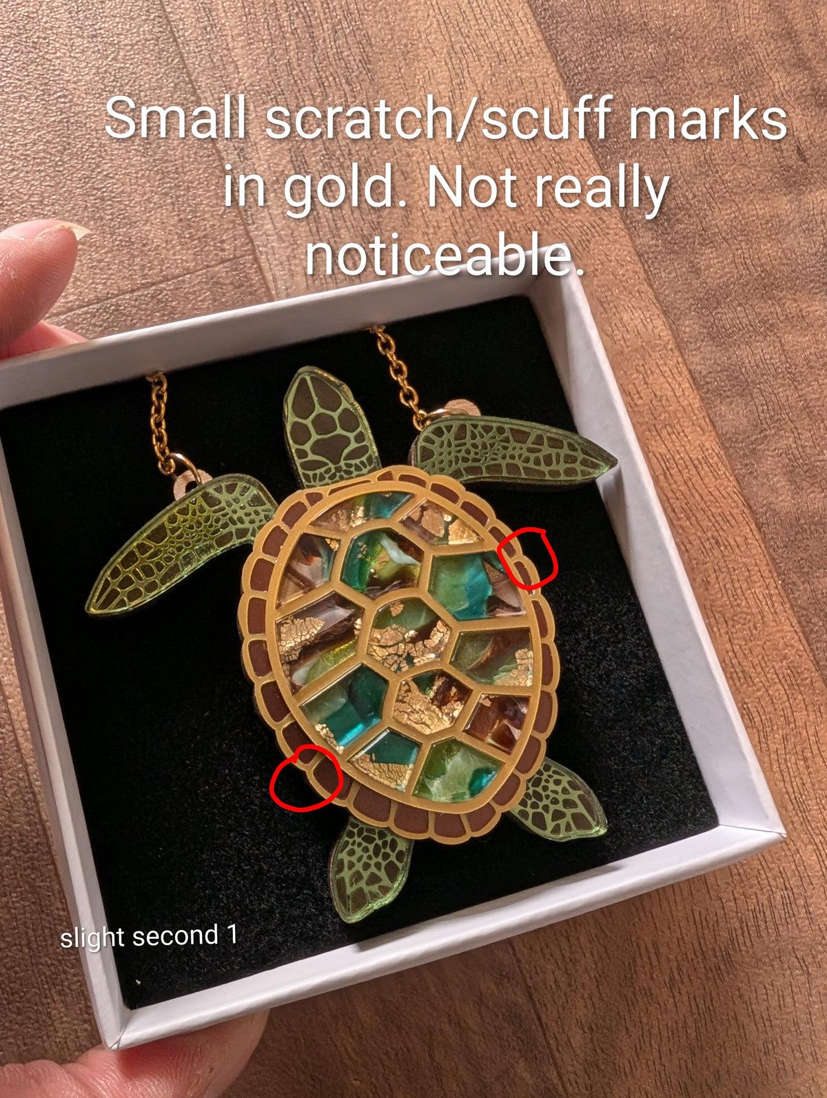PRE ORDER Turtle Necklace (featuring in house recycled acrylic)