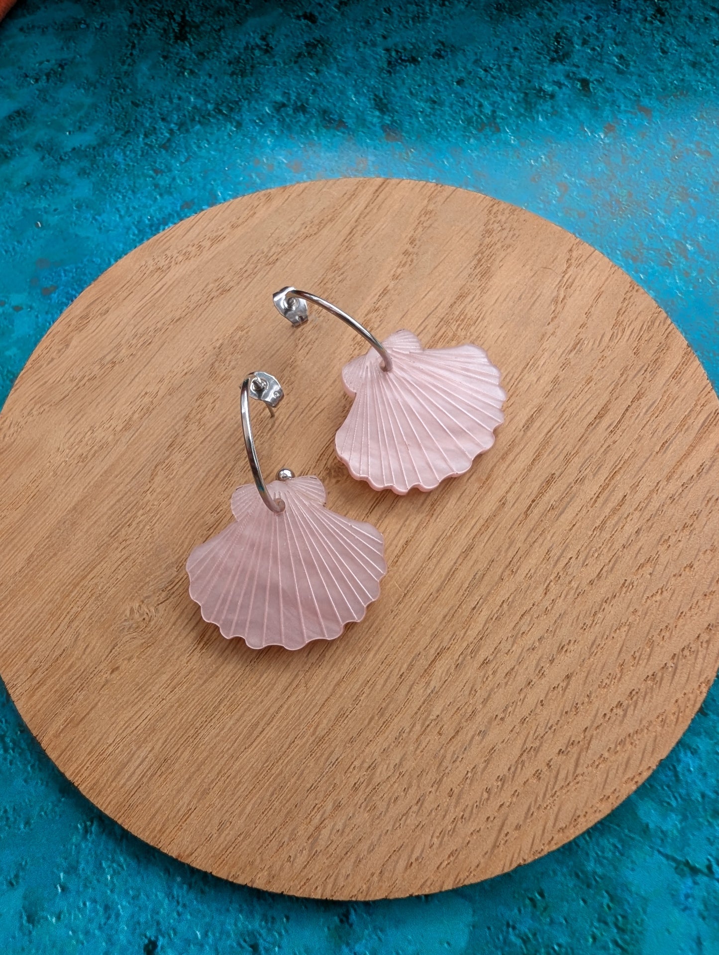 Shell Hoop Earrings (5 colours)