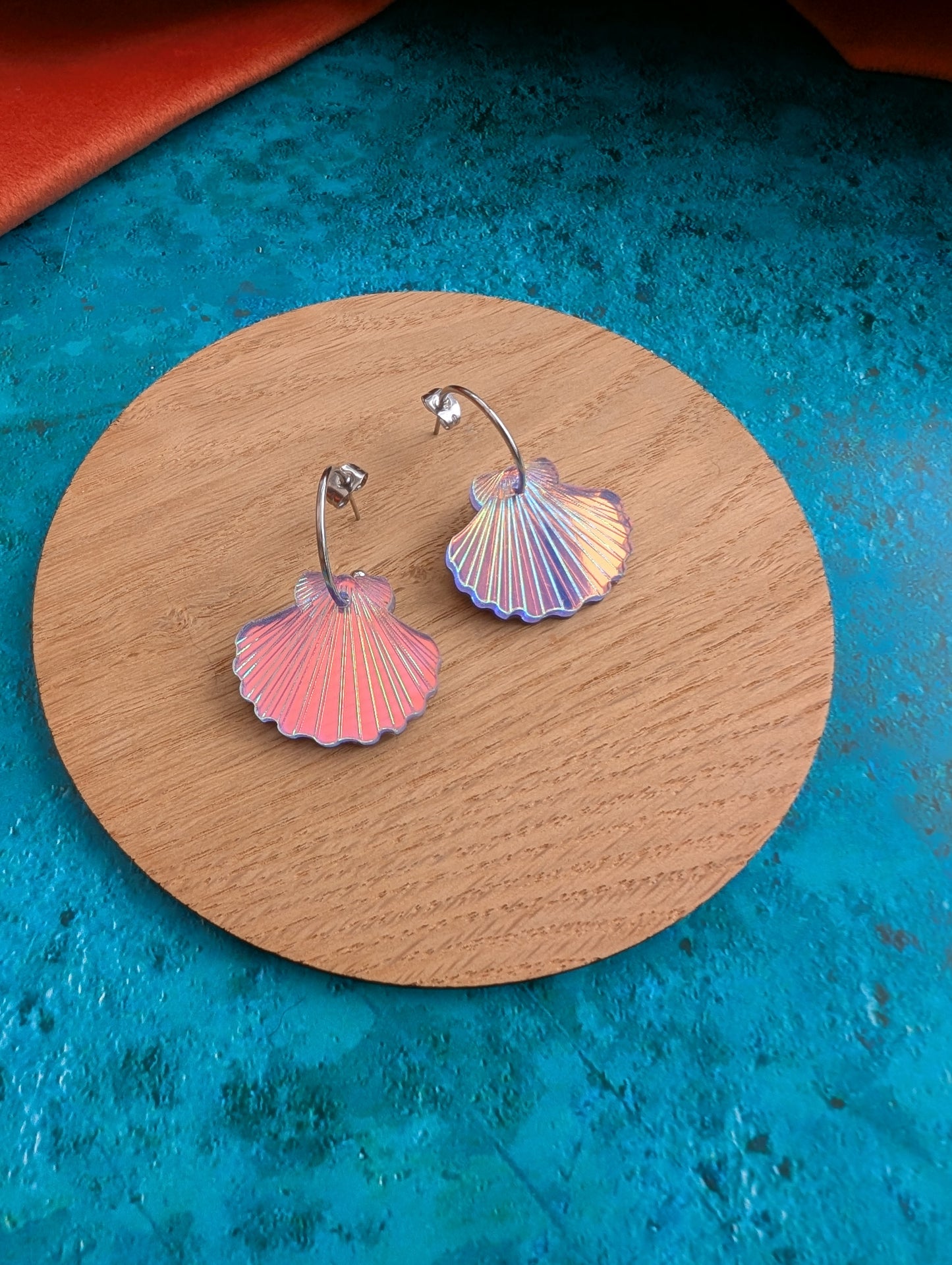 Shell Hoop Earrings (5 colours)