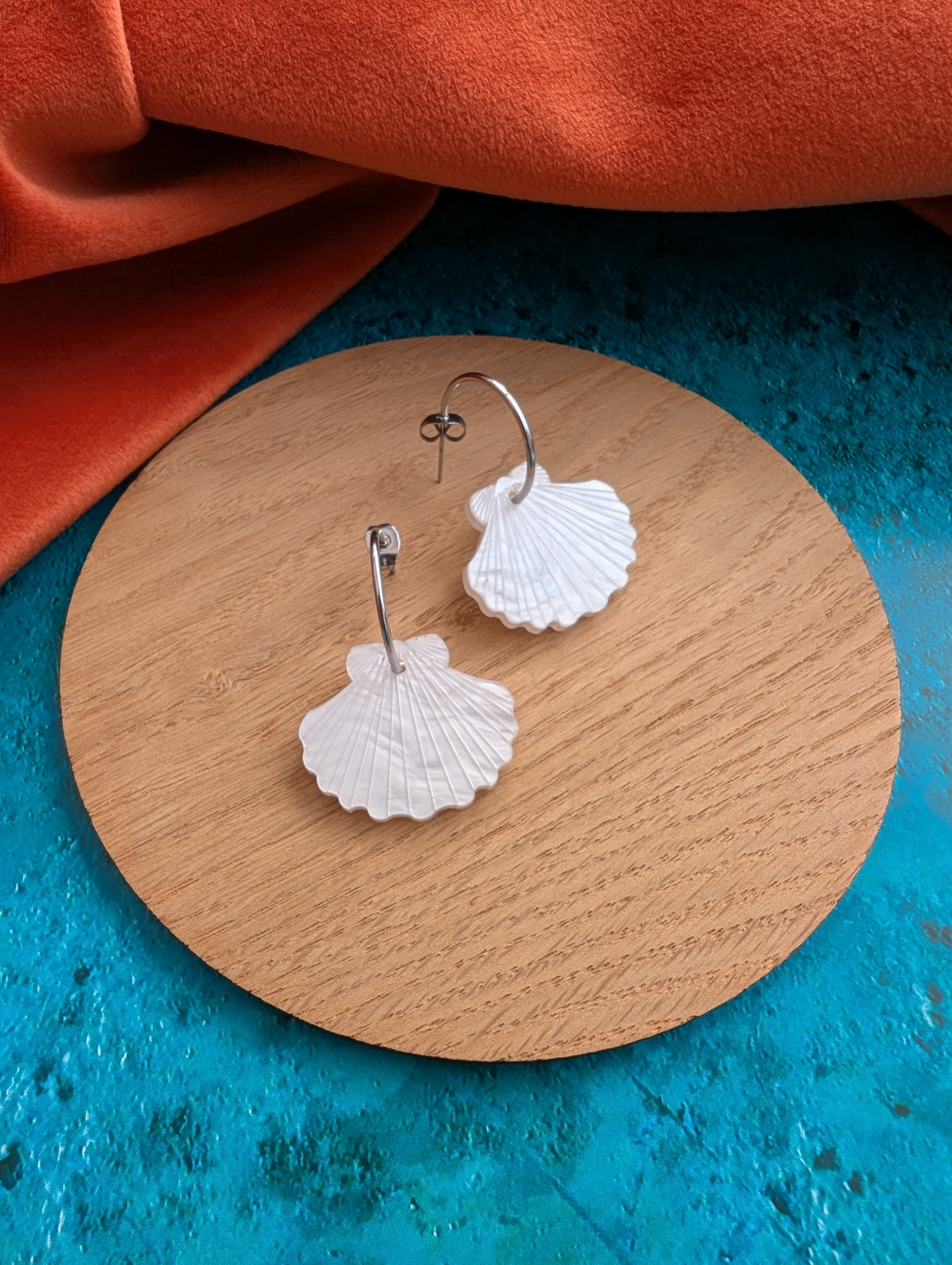 Shell Hoop Earrings (5 colours)