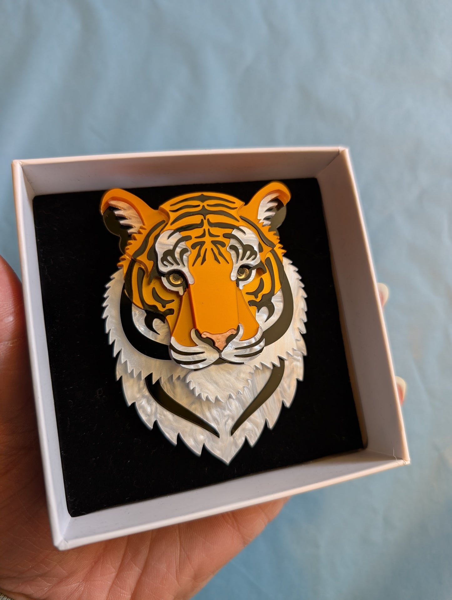 PRE ORDER Statement Tiger Brooch 2026 (Metallic Orange)