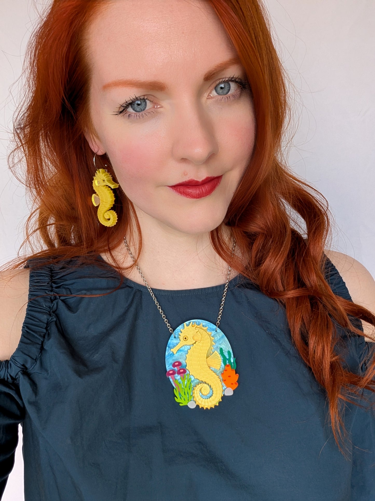 PRE ORDER Seahorse Small Necklace YELLOW