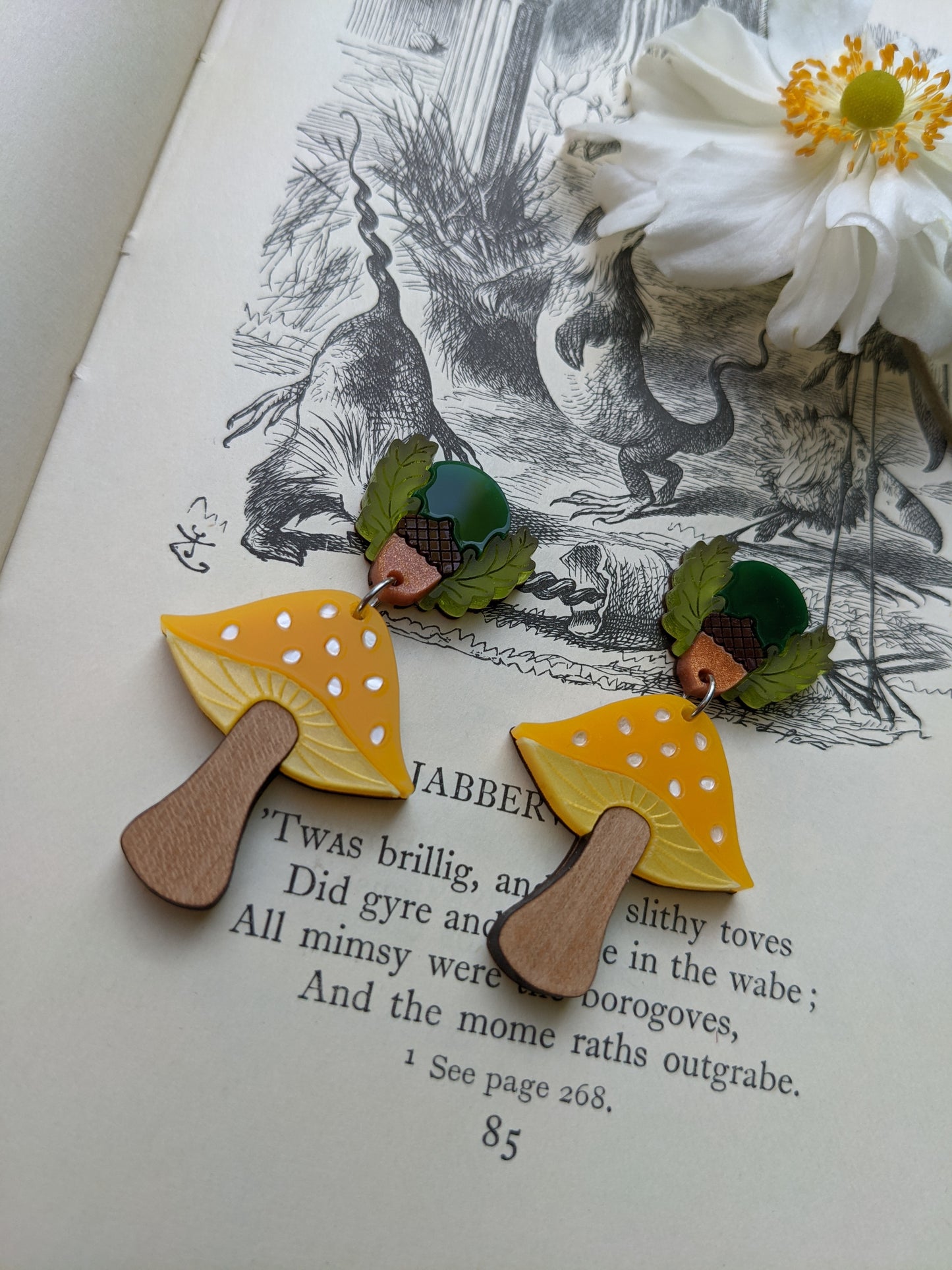 PRE ORDER Toadstool Earrings - Autumn