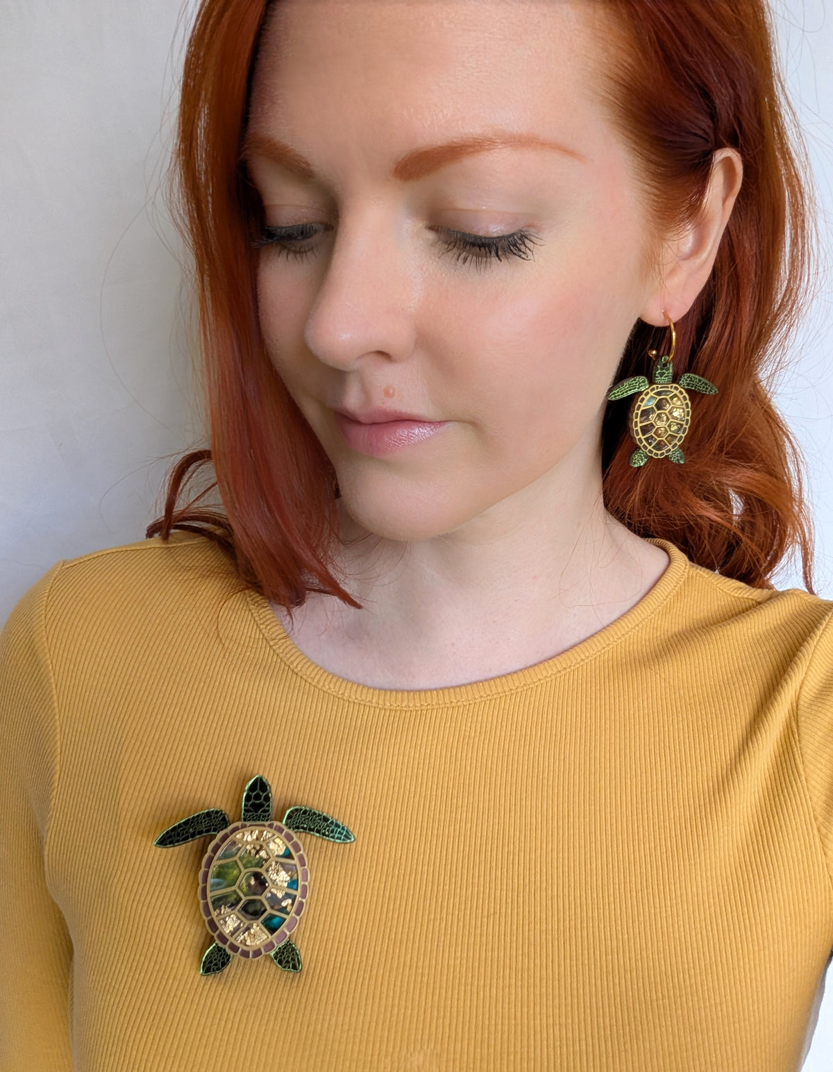 PRE ORDER Turtle Brooch (featuring in house recycled acrylic)