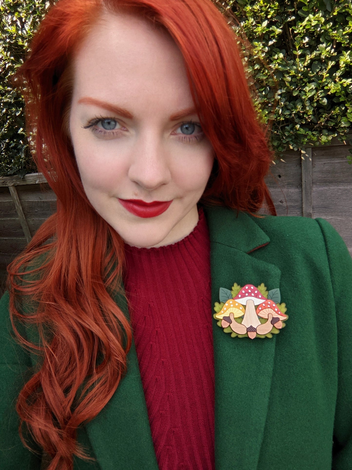 PRE ORDER Toadstool Brooch - Autumn