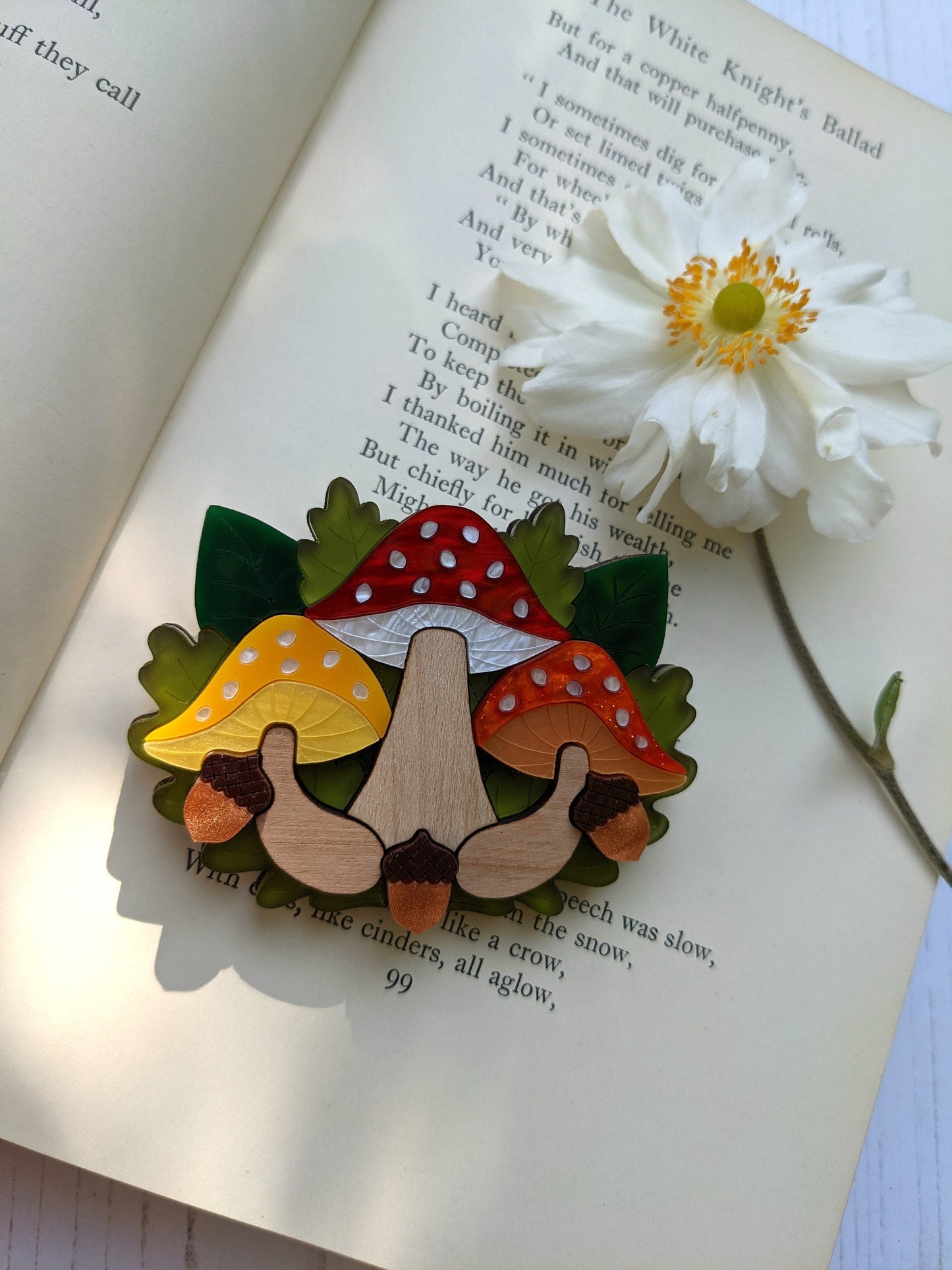 PRE ORDER Toadstool Brooch - Autumn