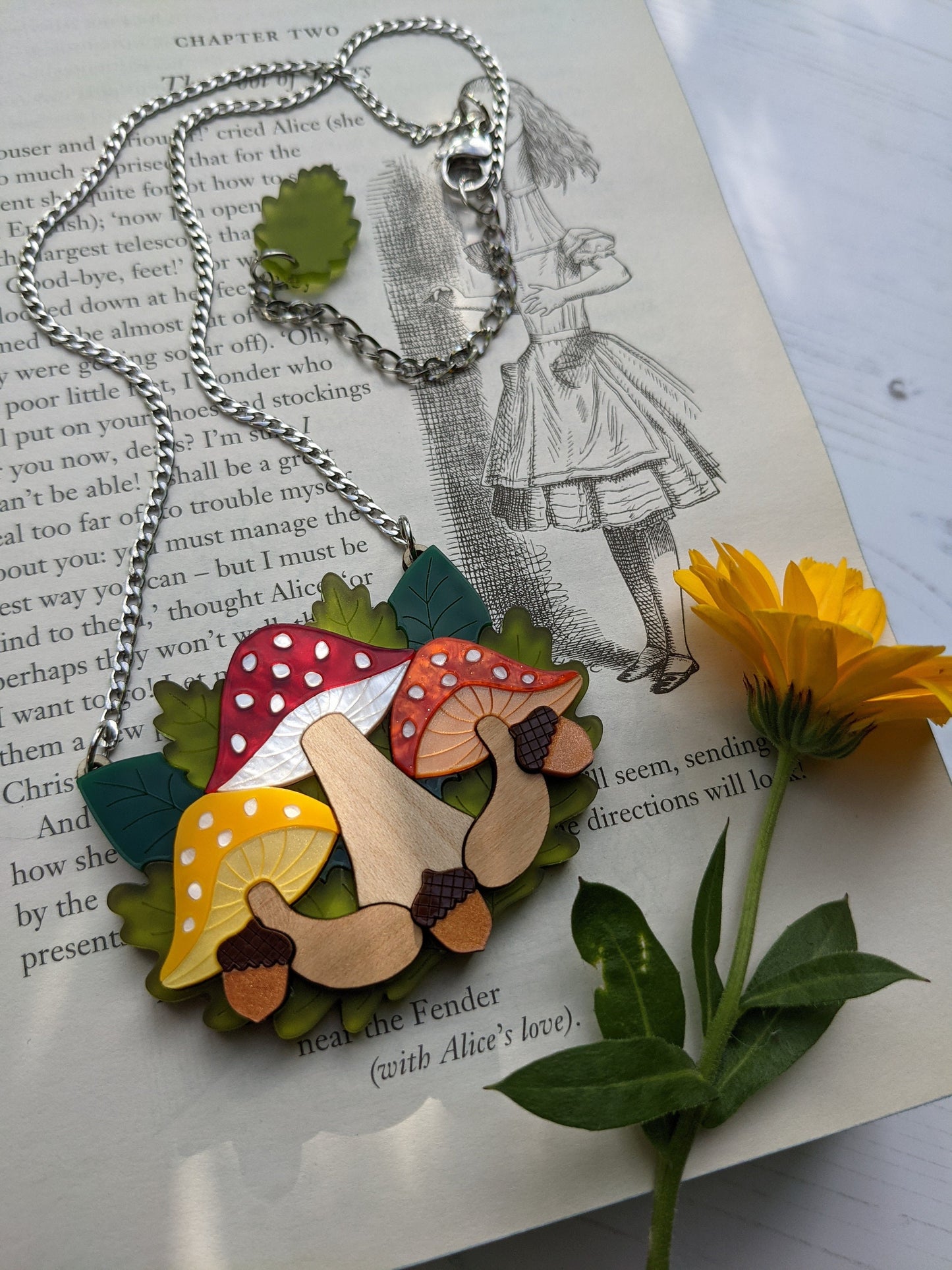 PRE ORDER Toadstool Necklace - Autumn