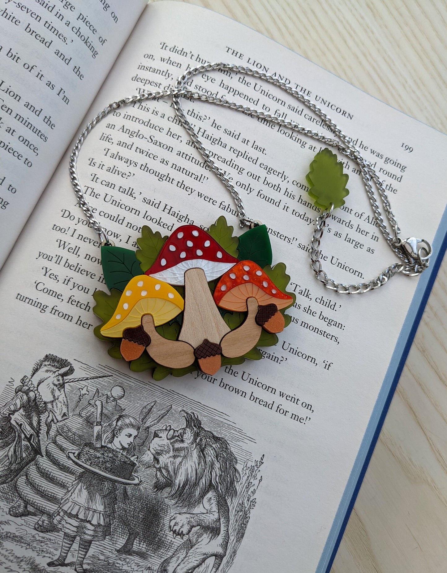 PRE ORDER Toadstool Necklace - Autumn