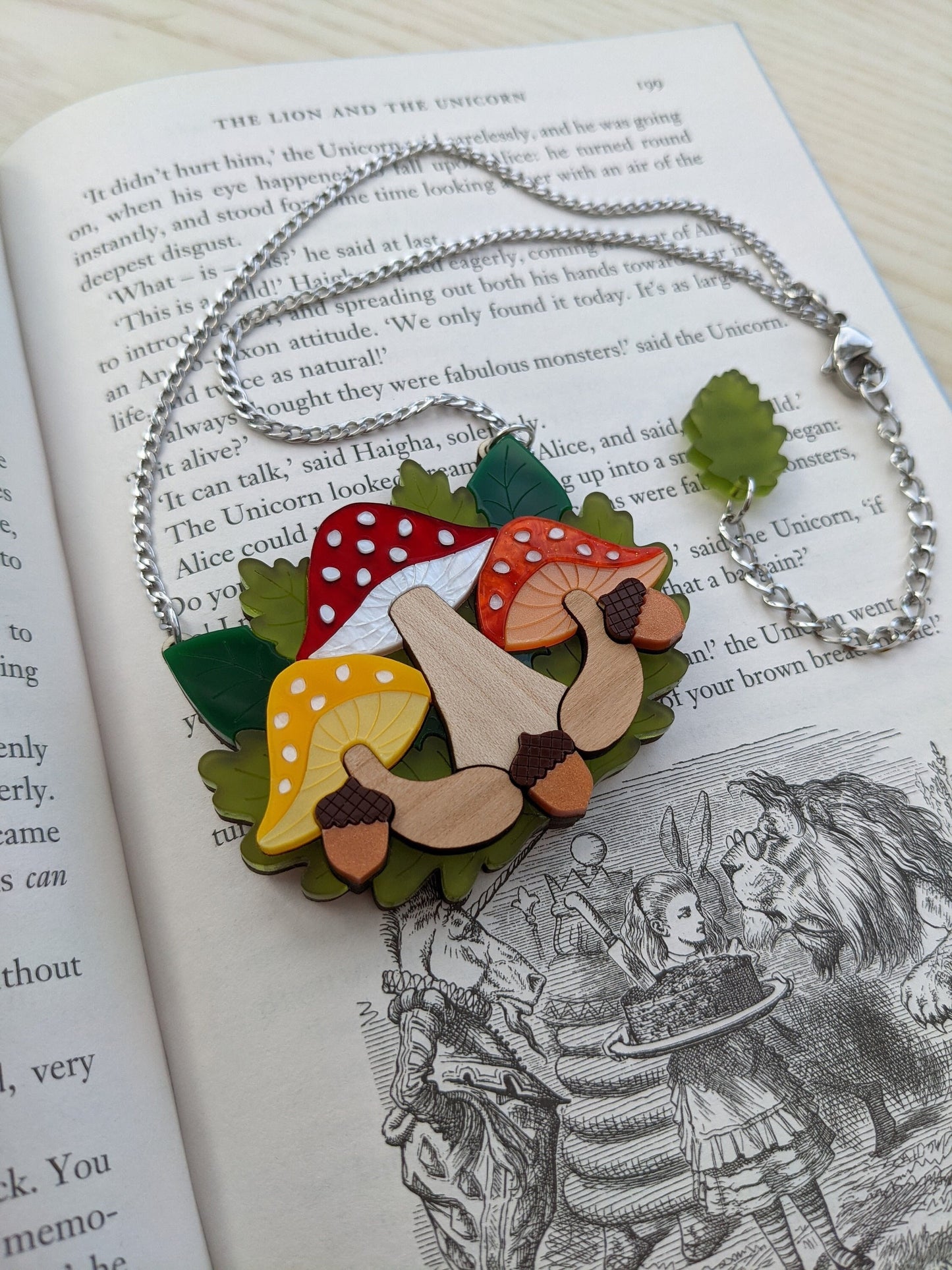 PRE ORDER Toadstool Necklace - Autumn