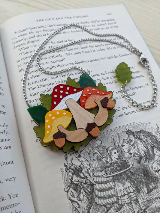 PRE ORDER Toadstool Necklace - Autumn