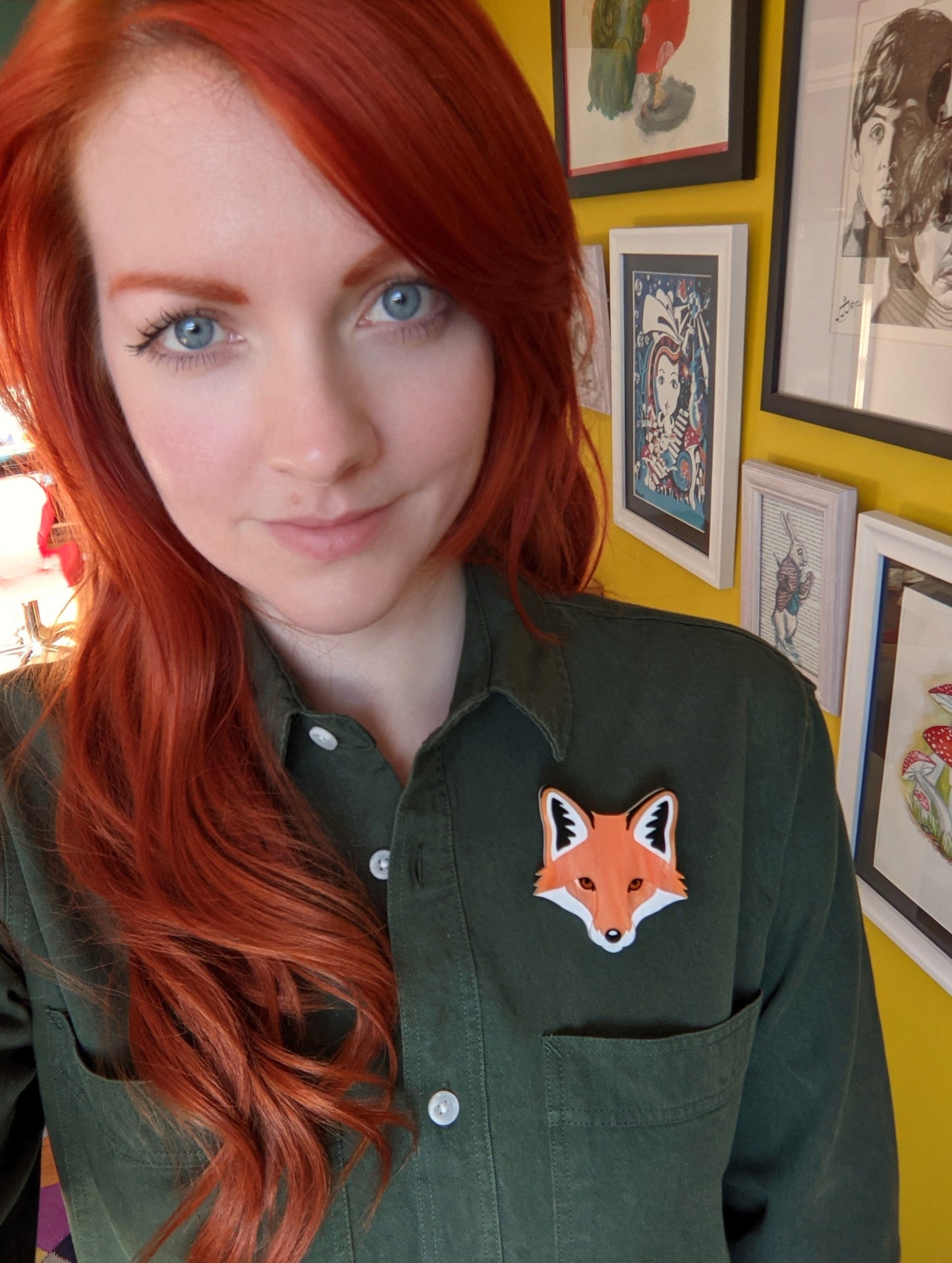 PRE ORDER Fox Head Brooch - 'Summer'