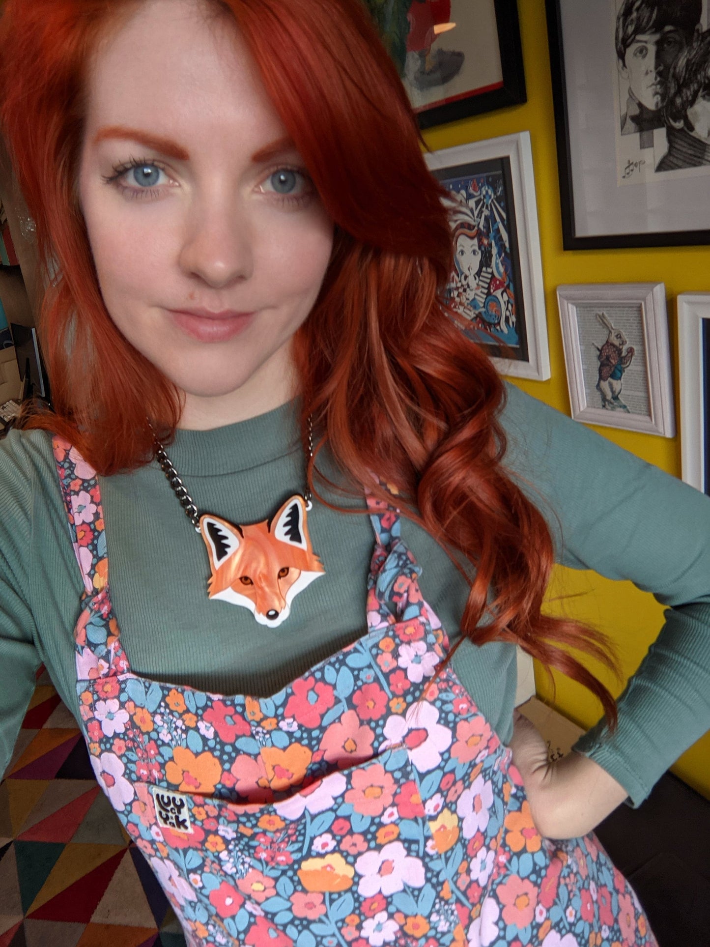 PRE ORDER Statement Fox Head Necklace - 'Summer'