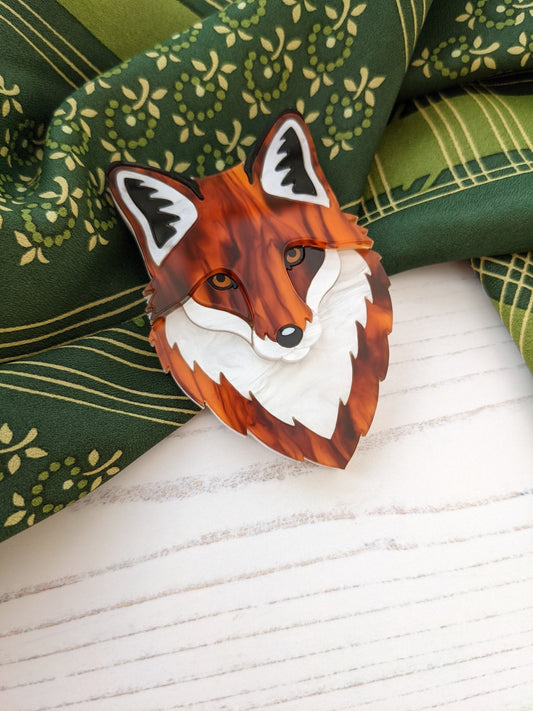 Fox Brooch - 'Autumn'