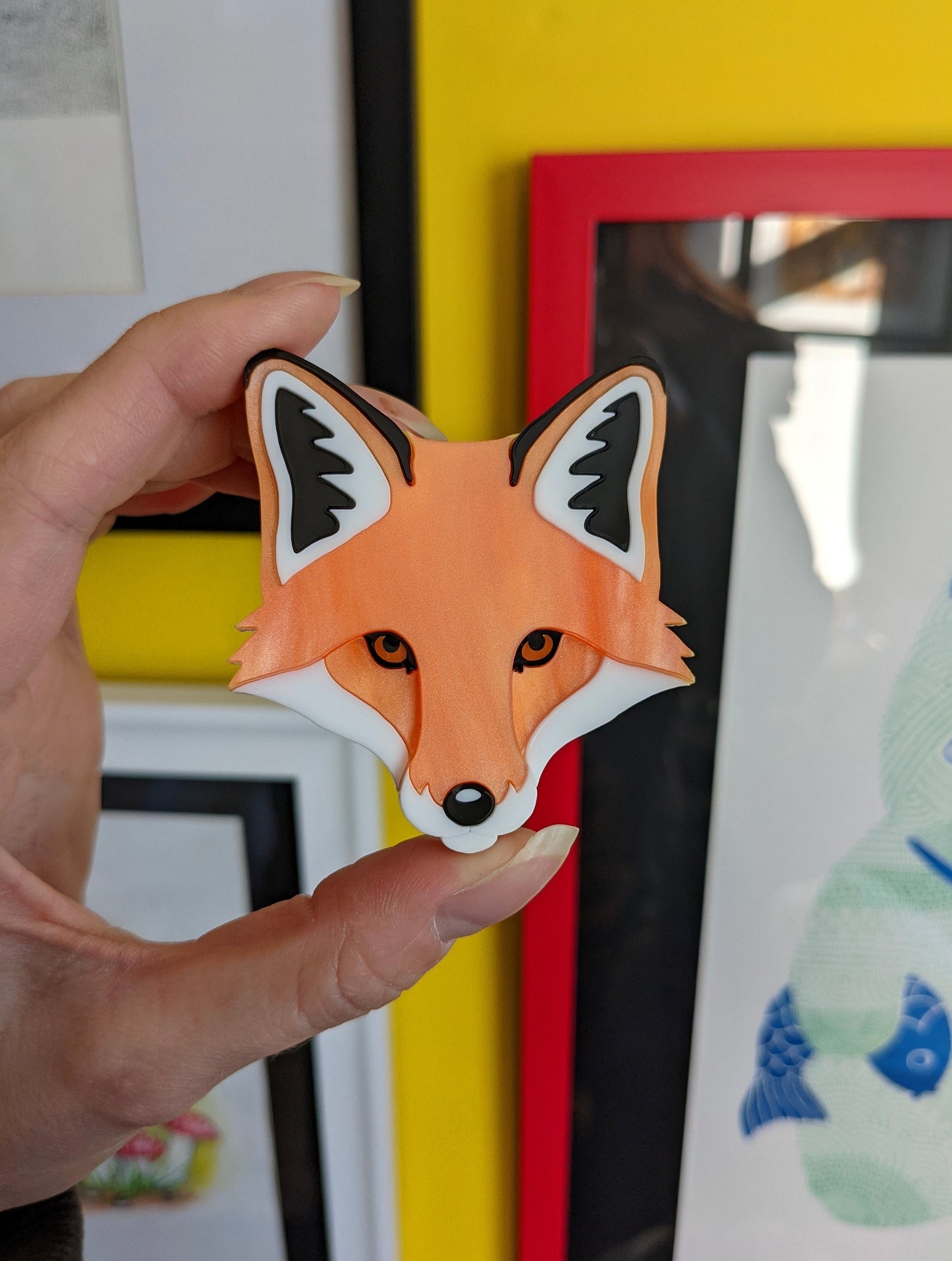 PRE ORDER Fox Head Brooch - 'Summer'